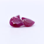 8X6 Pear Faceted Red Rubies