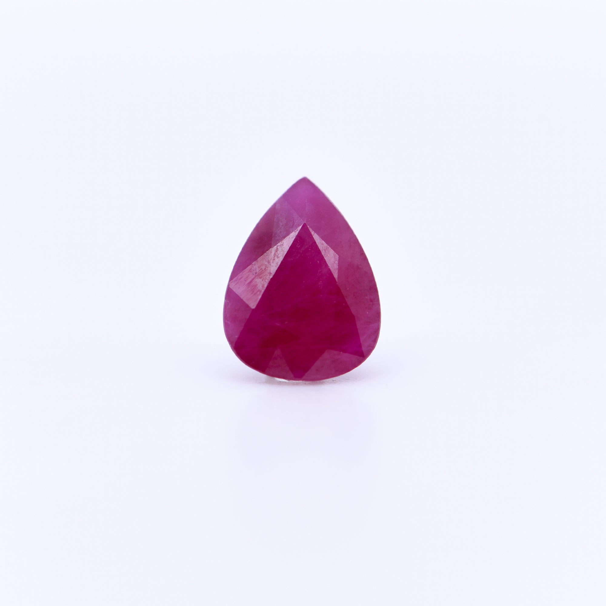 8X6 Pear Faceted Red Rubies