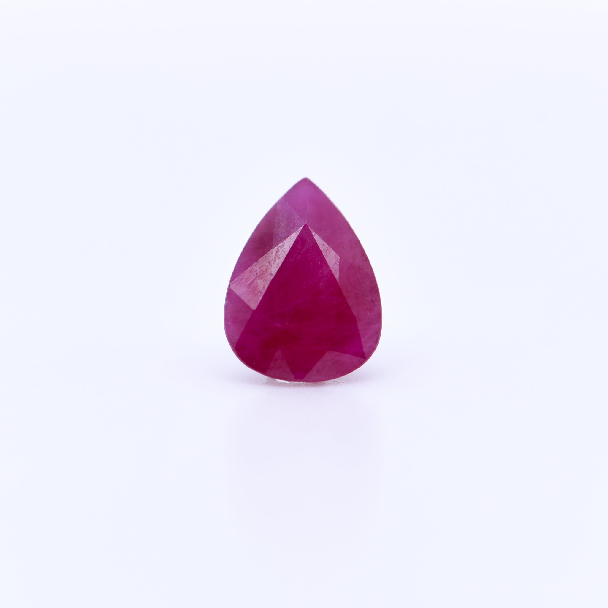 8X6 Pear Faceted Red Rubies