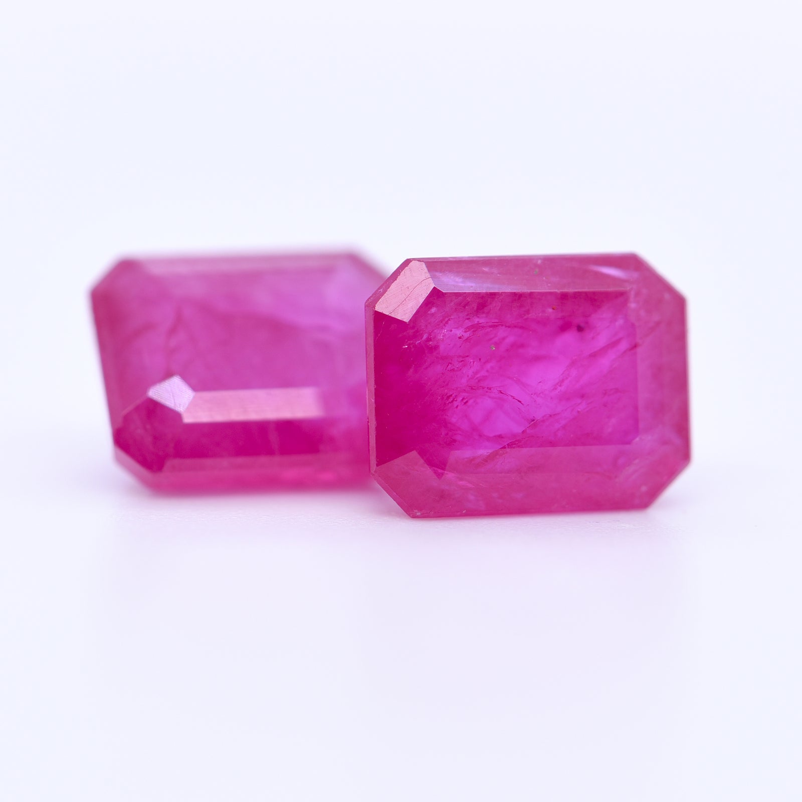 9X7 Octagon Pink Rubies