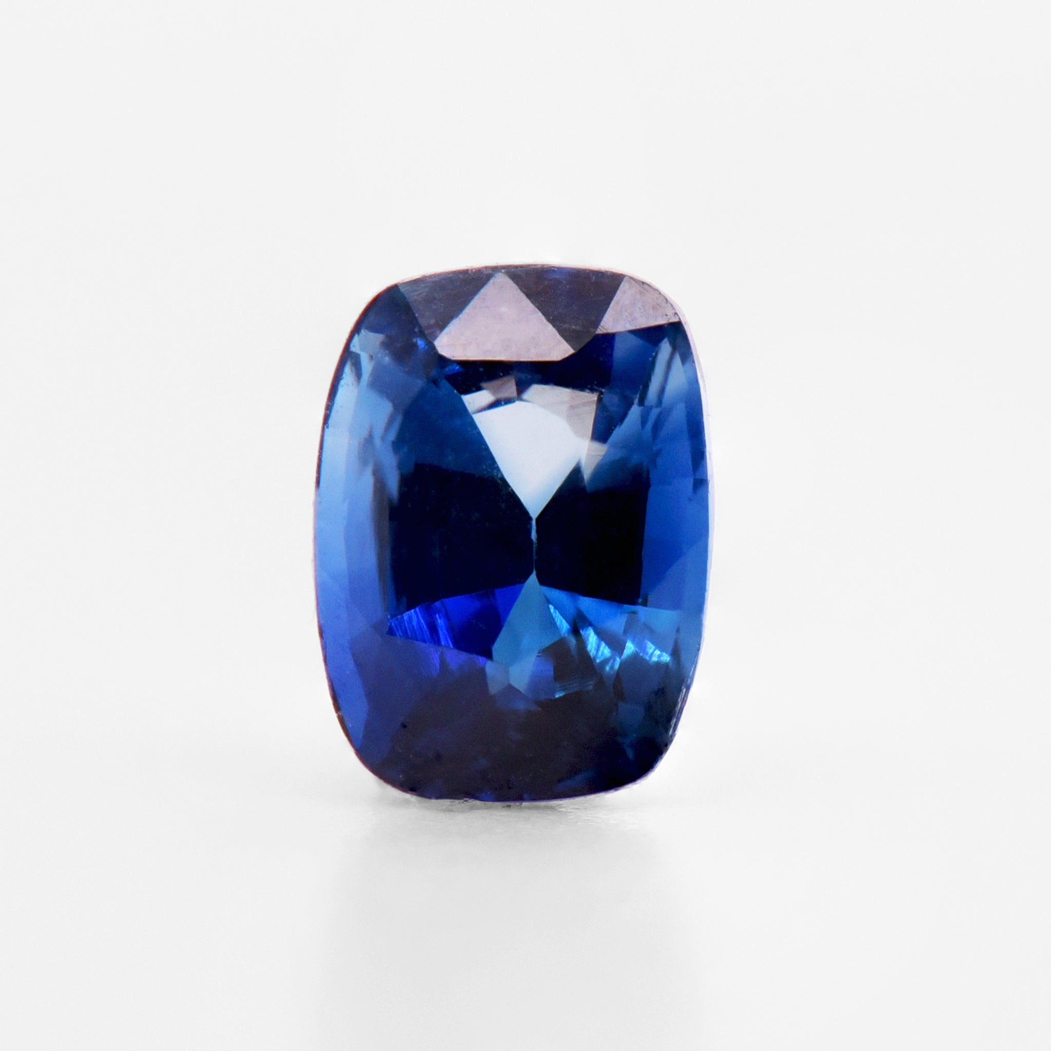 0.92cts 6x4.5mm Cushion Cut Faceted Blue Sapphire