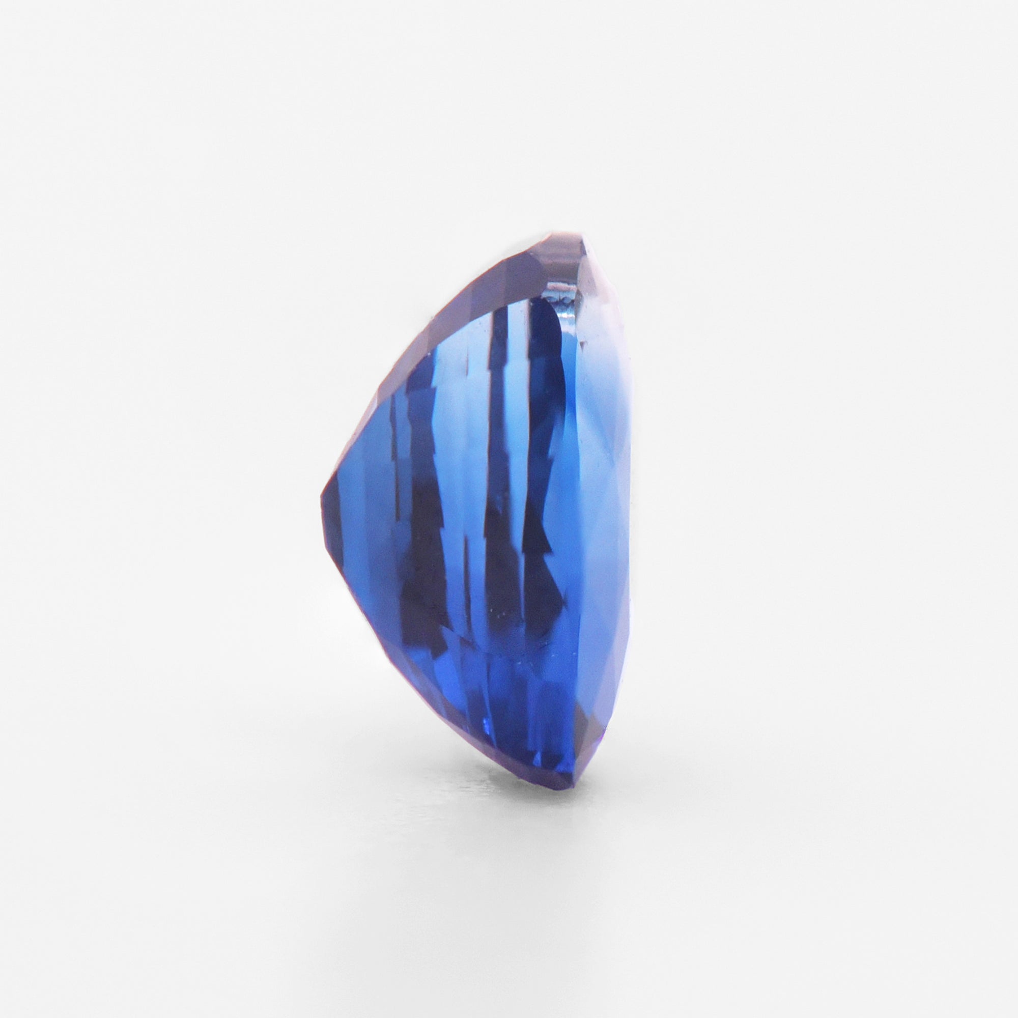 0.92cts 6x4.5mm Cushion Cut Faceted Blue Sapphire