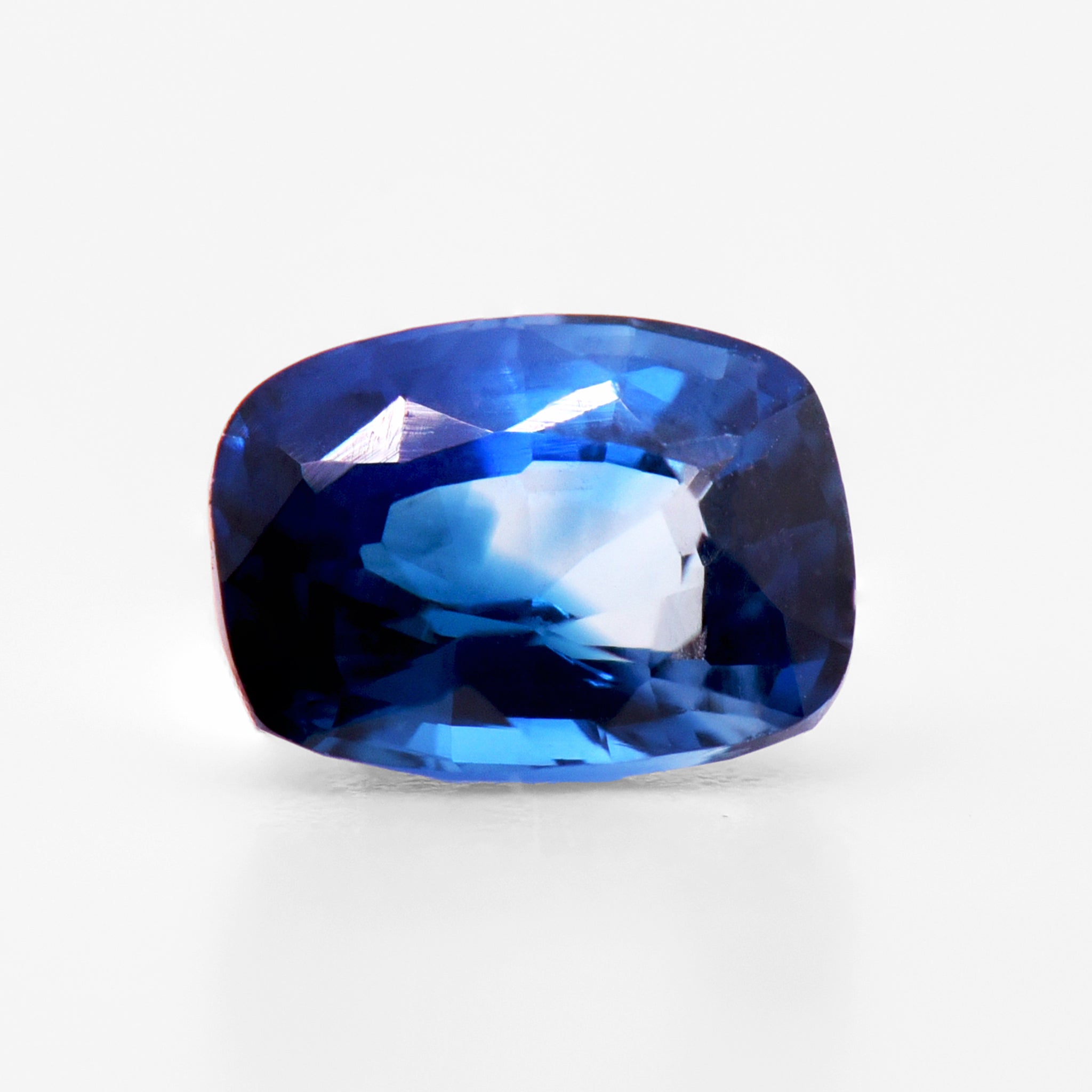 0.92cts 6x4.5mm Cushion Cut Faceted Blue Sapphire