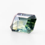 0.90cts 6.3x4.5mm Octagonal Faceted Bi-Colour Teal Sapphire