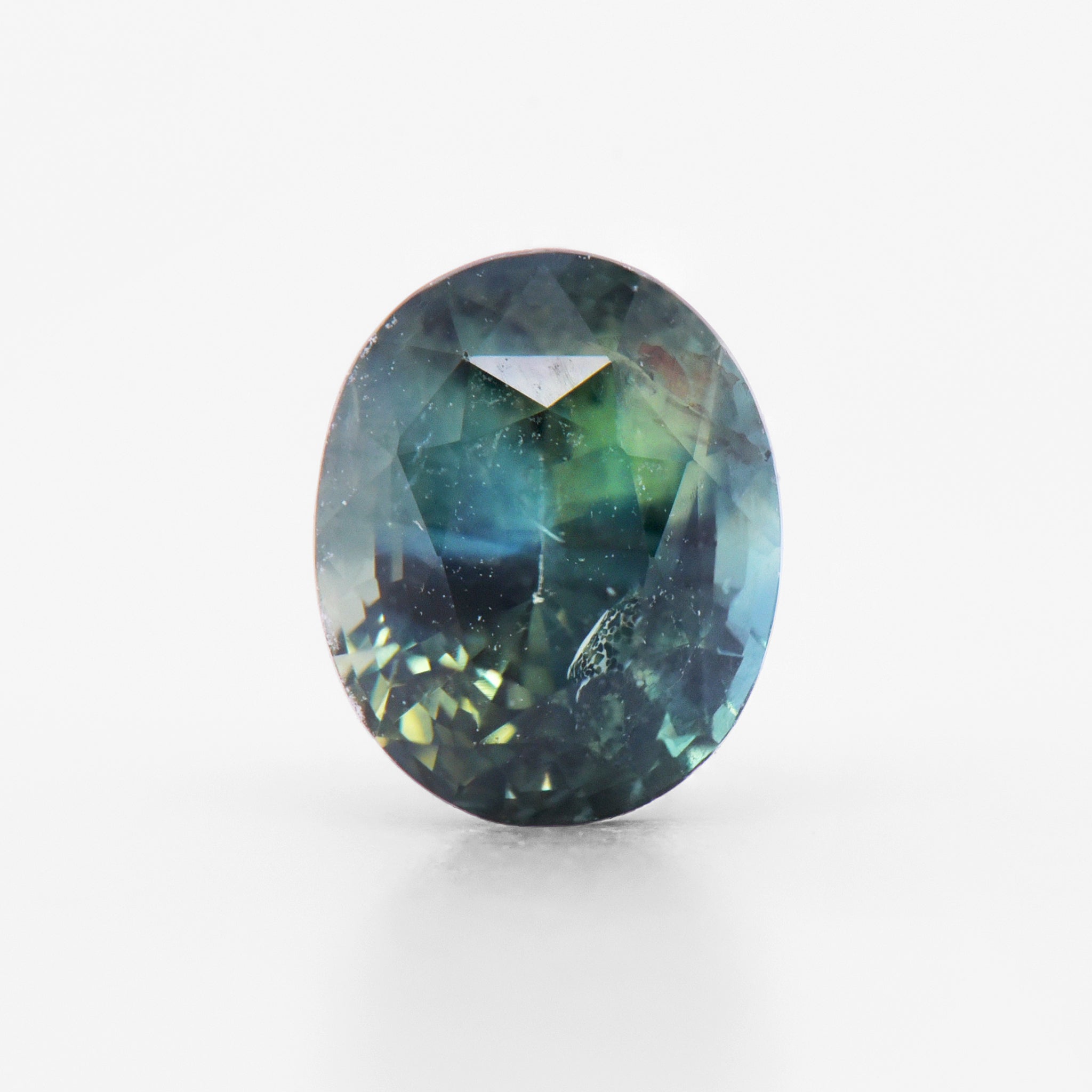 1.65cts 7x5.7mm Oval Faceted Teal Sapphire