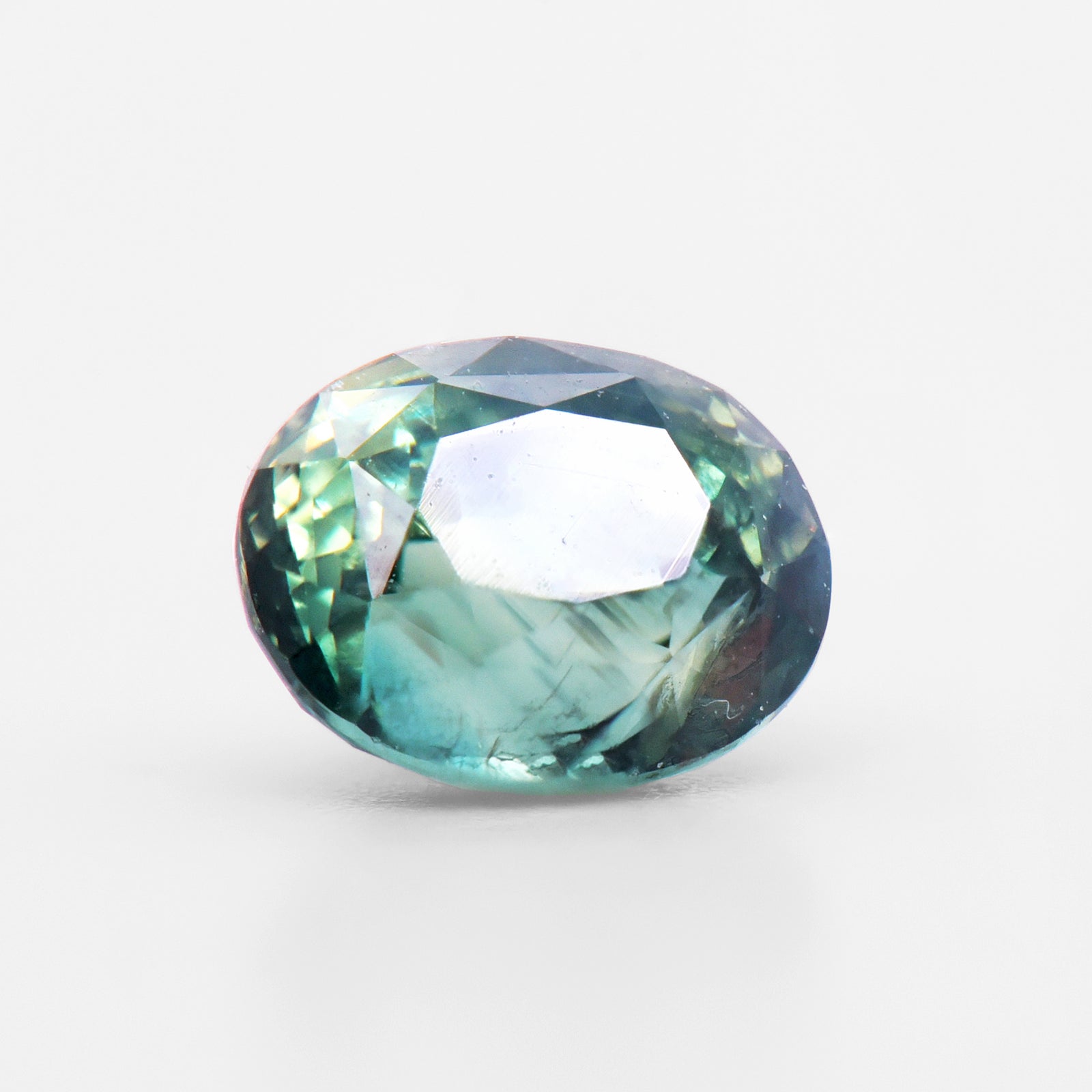 1.65cts 7x5.7mm Oval Faceted Teal Sapphire