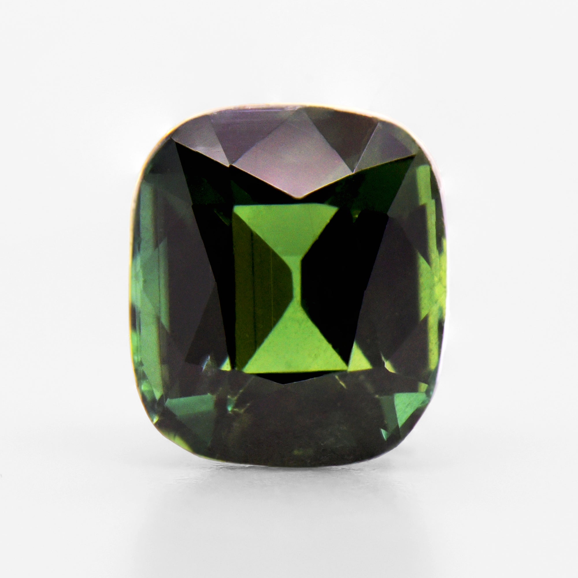 2.00cts 7x6.2mm Cushion Shaped Green Sapphire