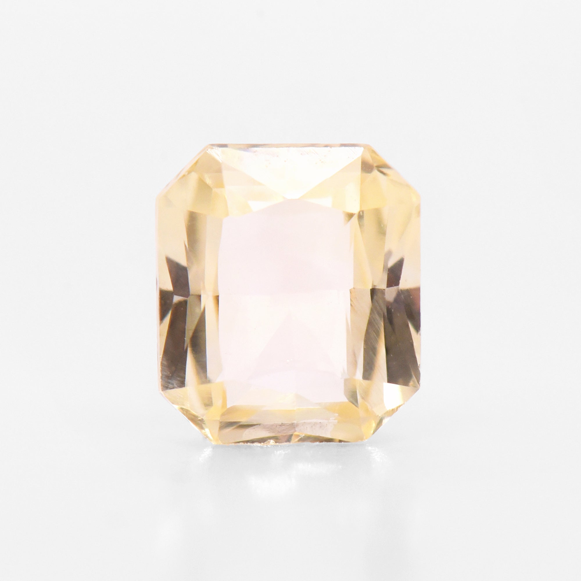 1.10cts 6.2x5.5mm Octagon Faceted Yellow Sapphire