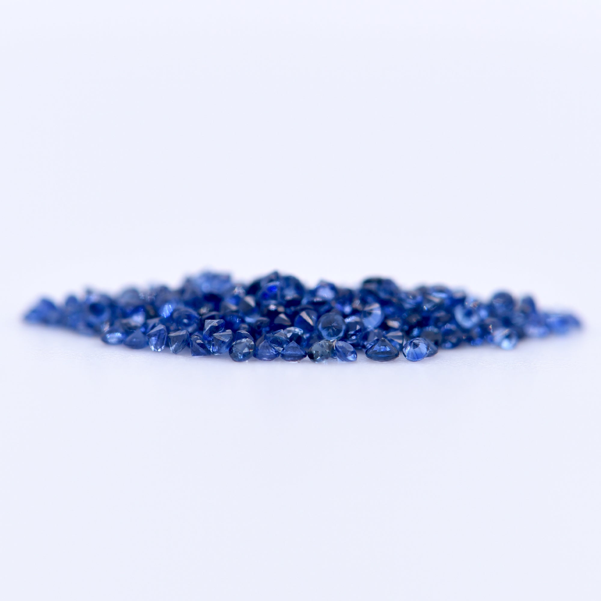 1mm Round Faceted Blue Sapphires