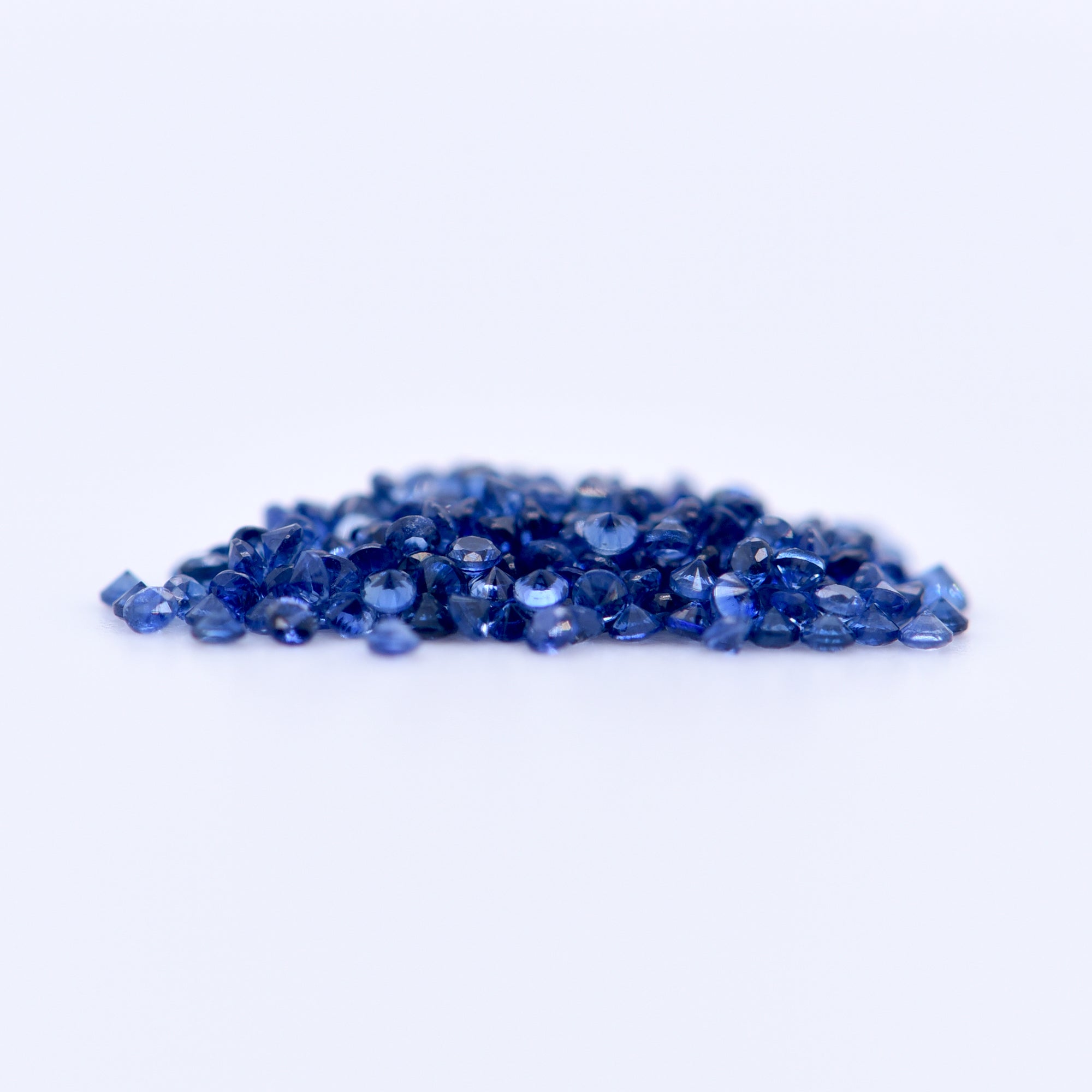 1mm Round Faceted Blue Sapphires