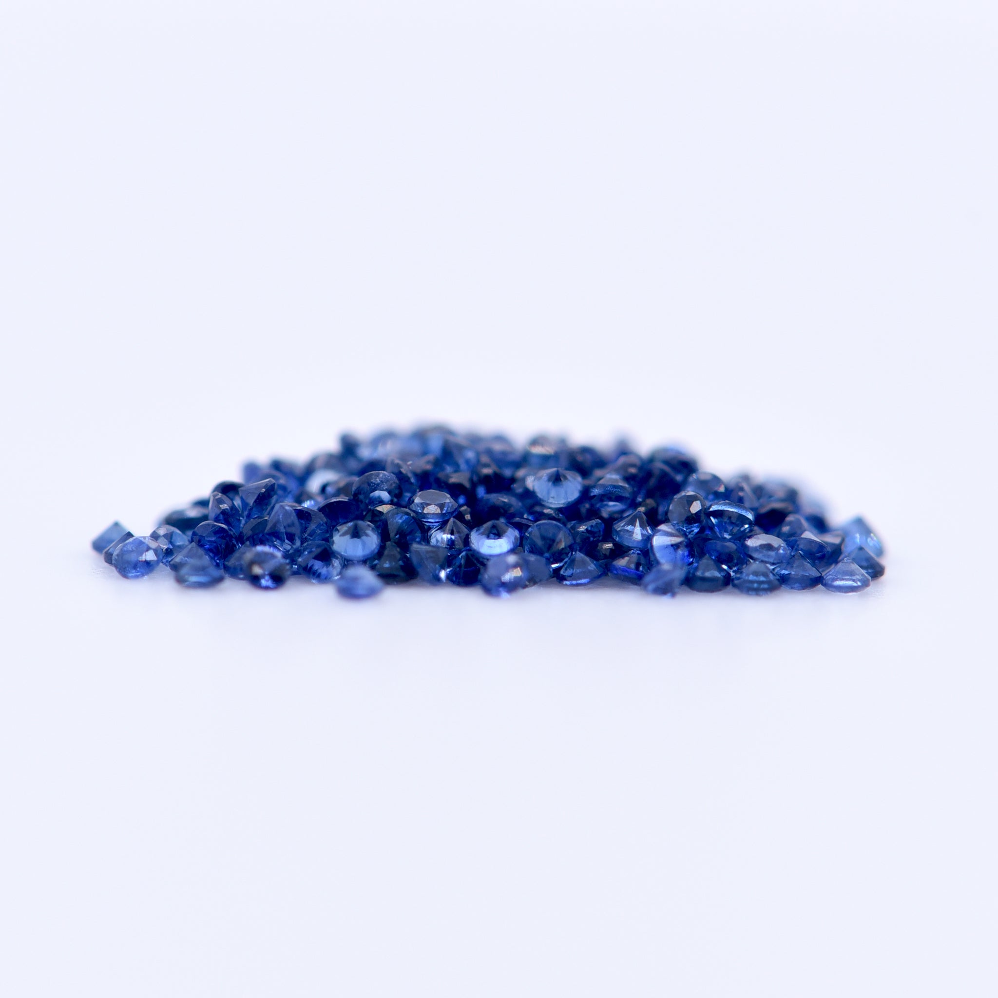 1mm Round Faceted Blue Sapphires