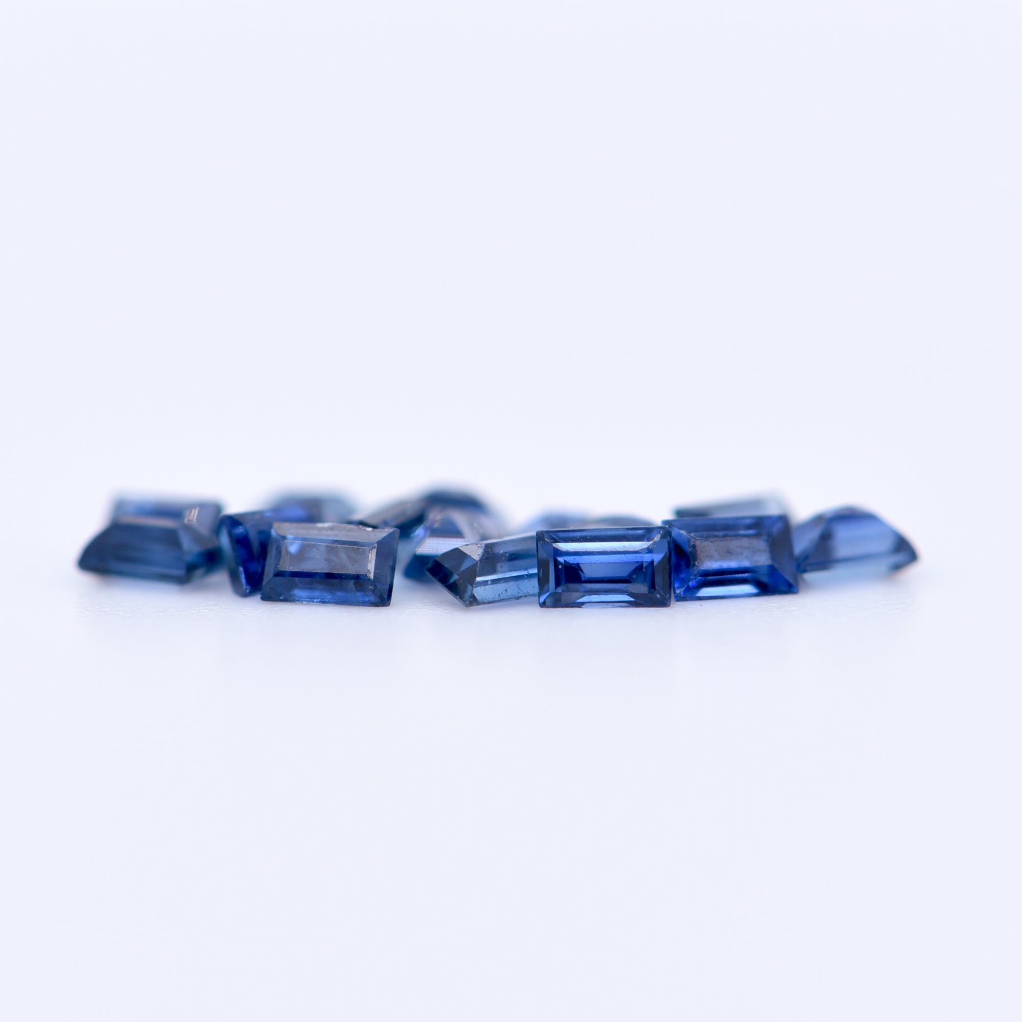 2.5x1.5 Baguette Step Cut Blue Sapphires