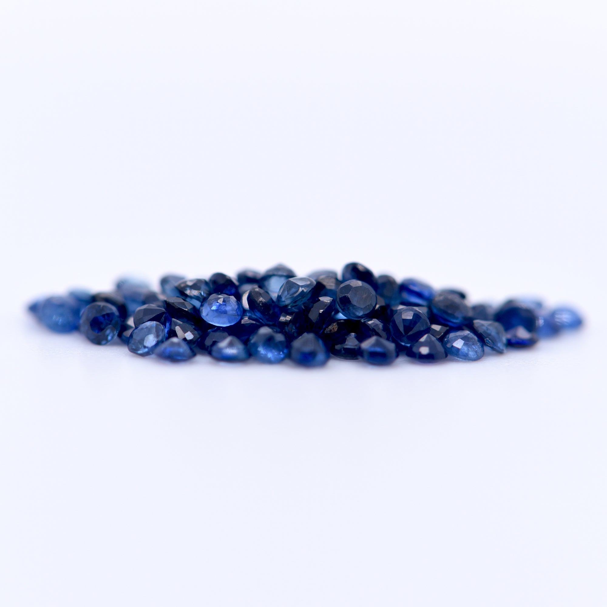 1.75mm Round Faceted Blue Sapphires