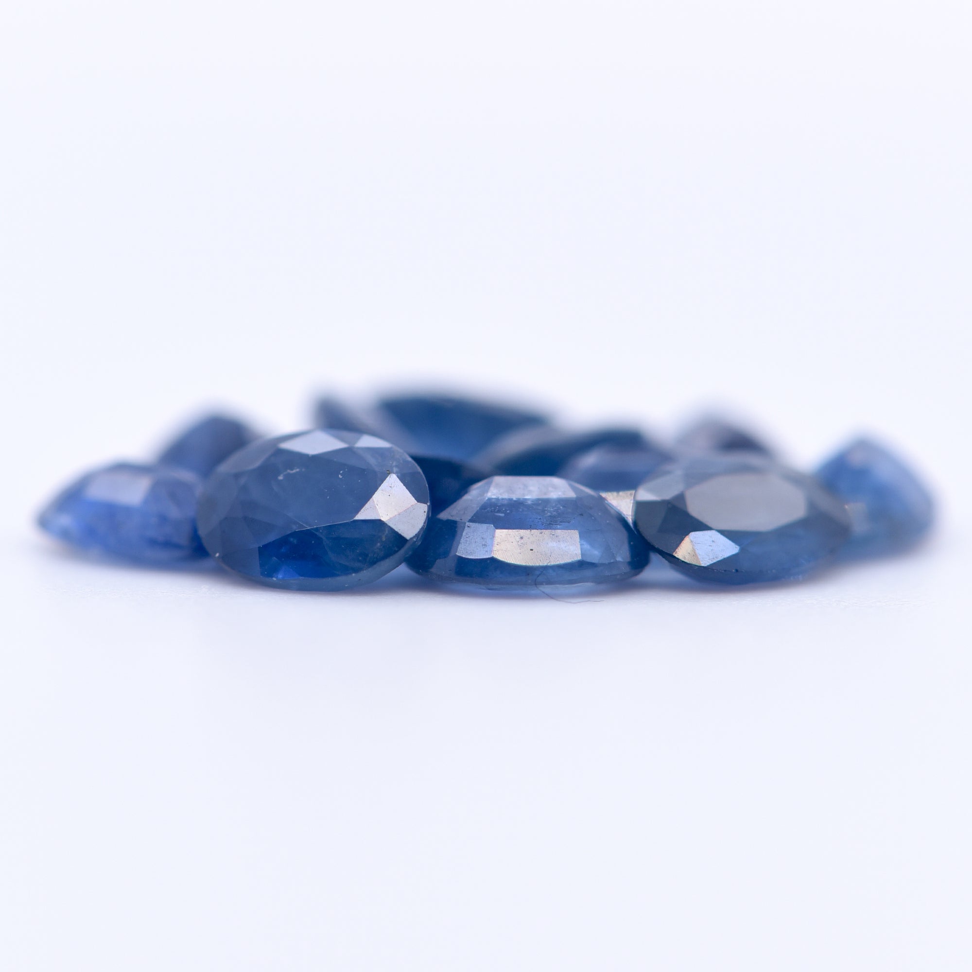 6x4 Oval Faceted Blue Sapphires