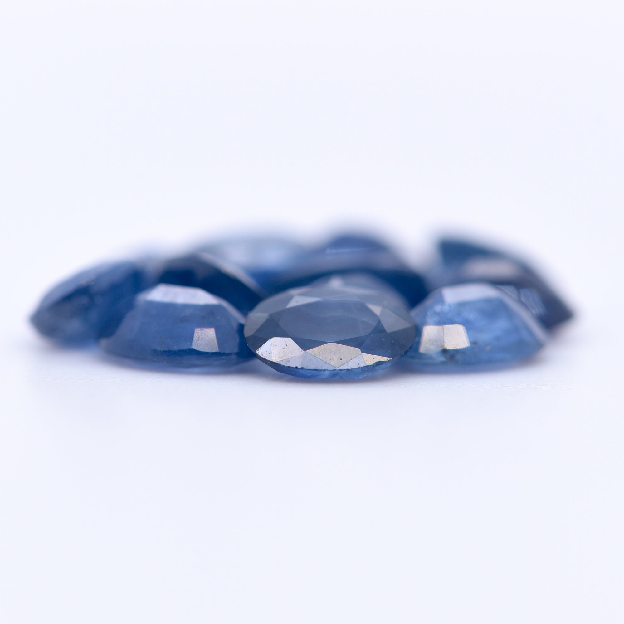 6x4 Oval Faceted Blue Sapphires