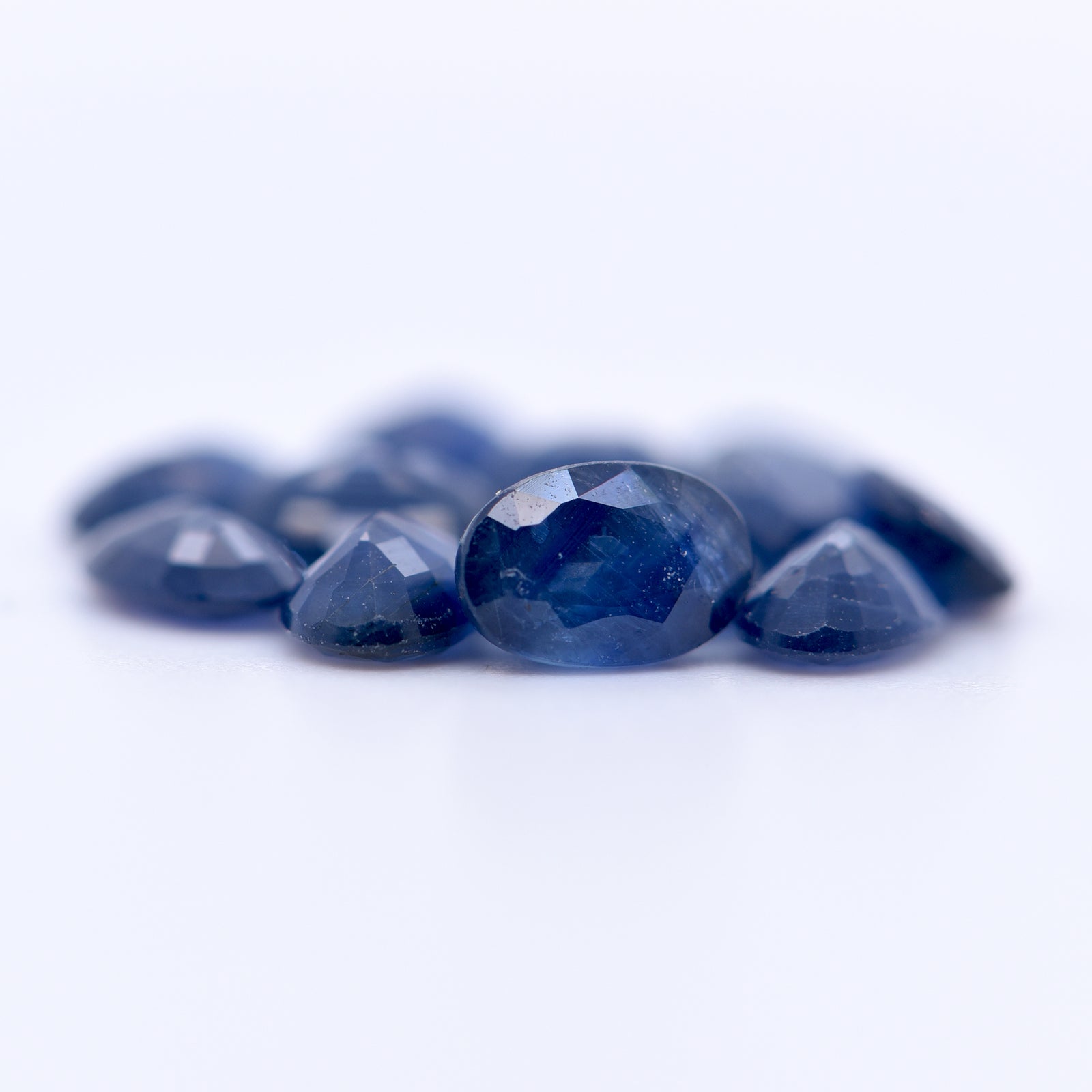 6x4 Oval Faceted Blue Sapphires