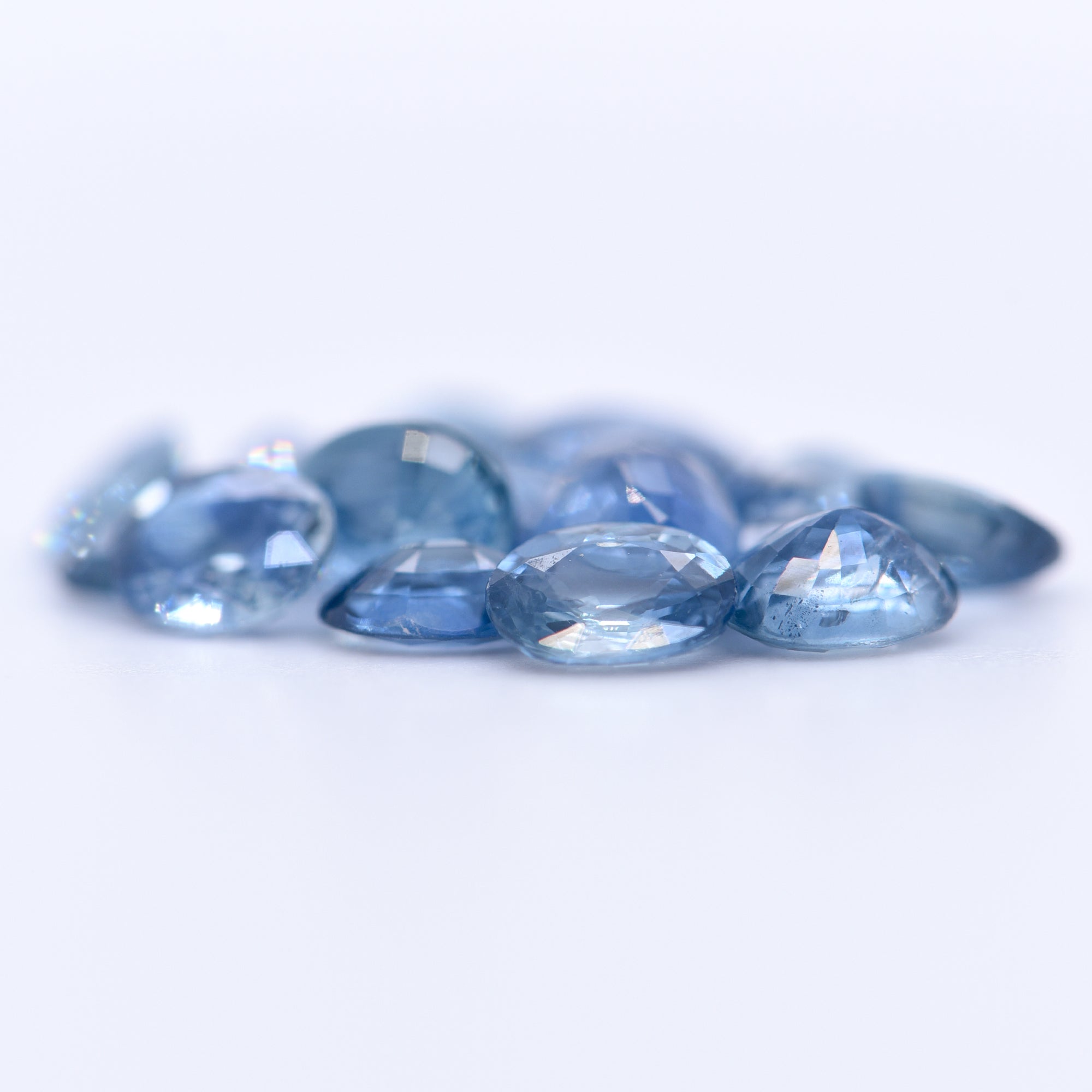 5x4 Oval Faceted Blue Sapphires