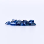 2.5x2.5 Square Step Cut Blue Sapphires