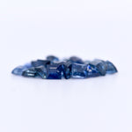 3x3 Square Step Cut Blue Sapphires