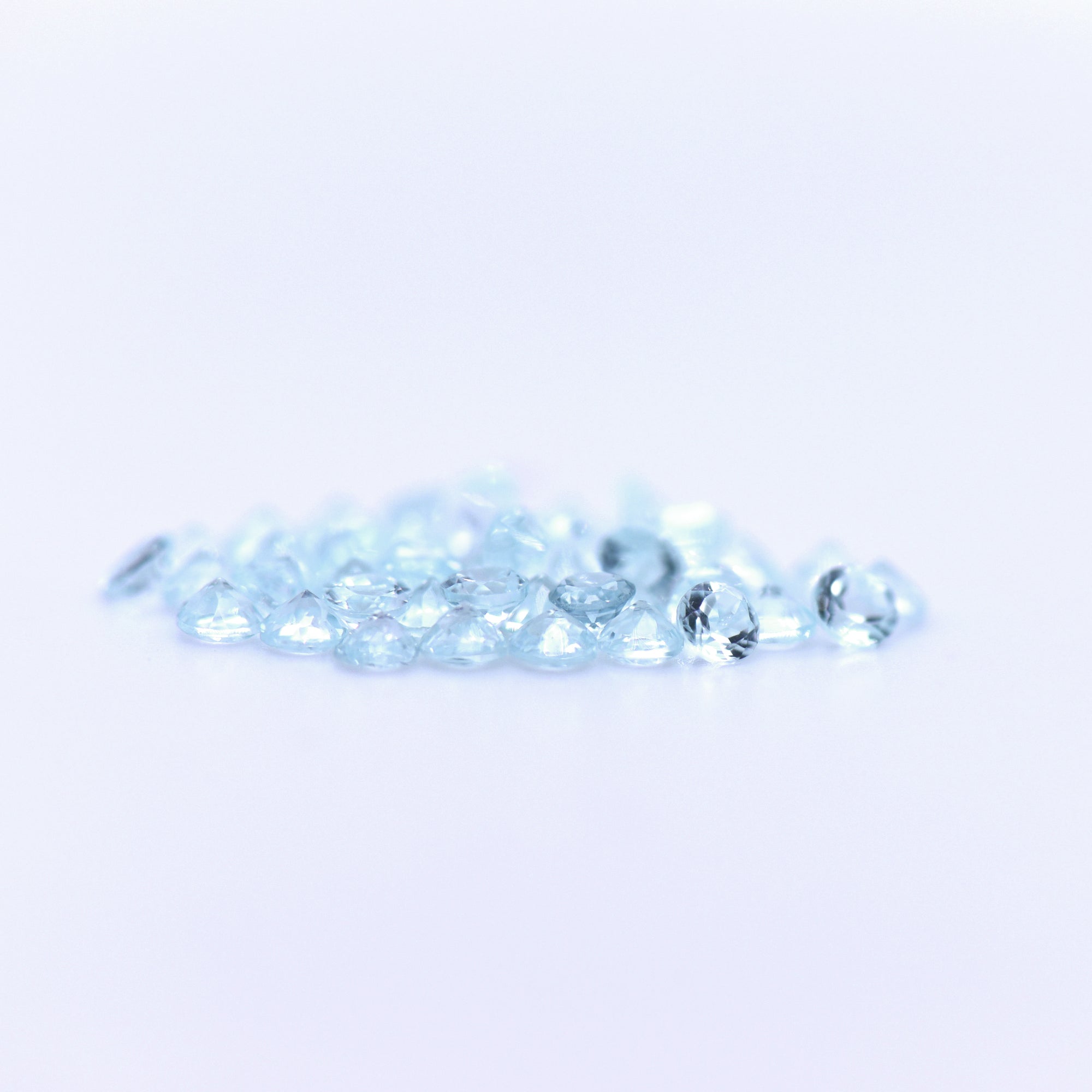 2.5mm Round Faceted Sky Blue Topaz