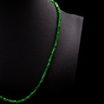 3mm Faceted Button Green Tsavorite Bead Strings