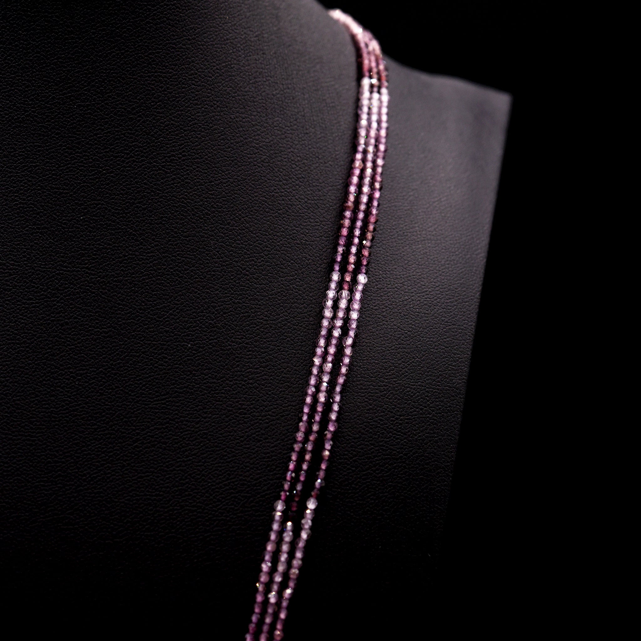 2mm Faceted Round Ombre Sapphire Bead Strings