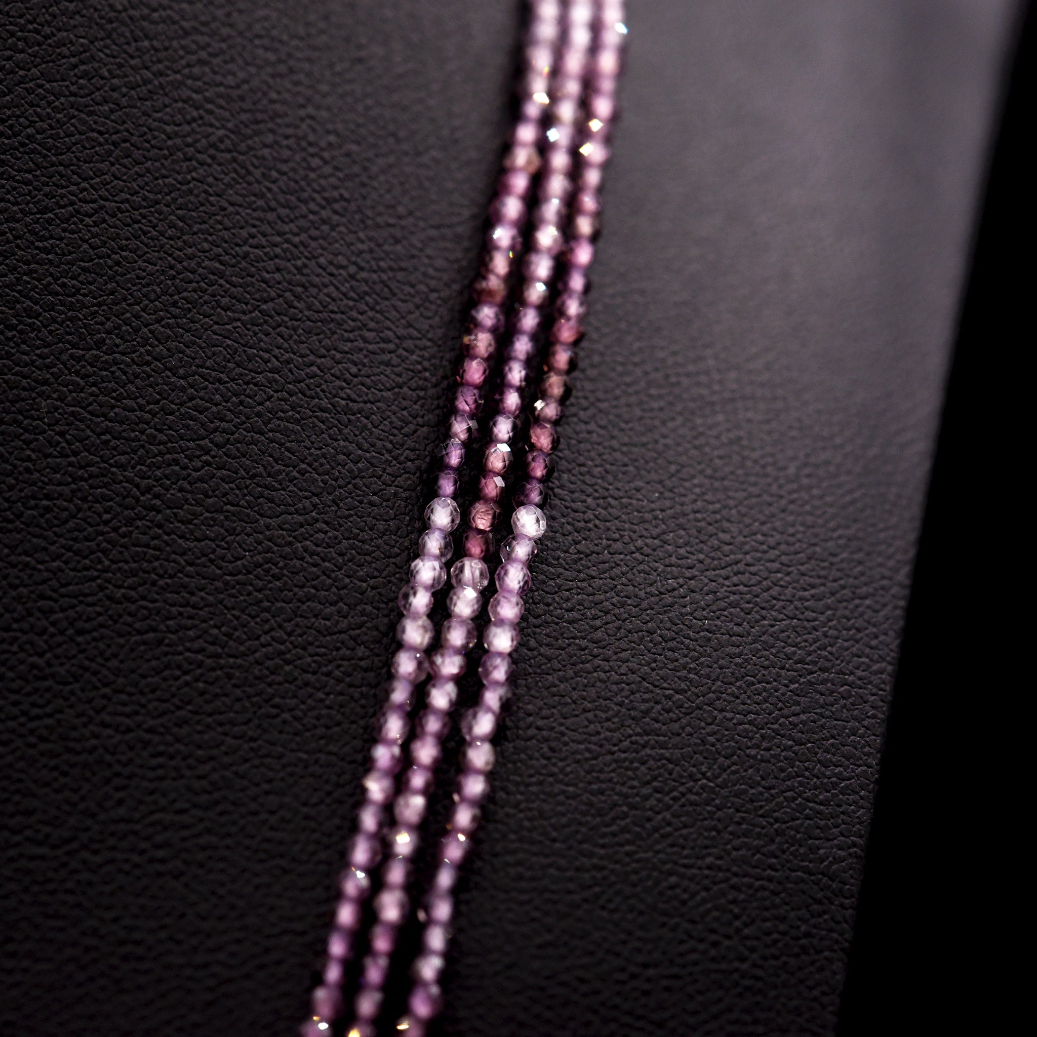 2mm Faceted Round Ombre Sapphire Bead Strings