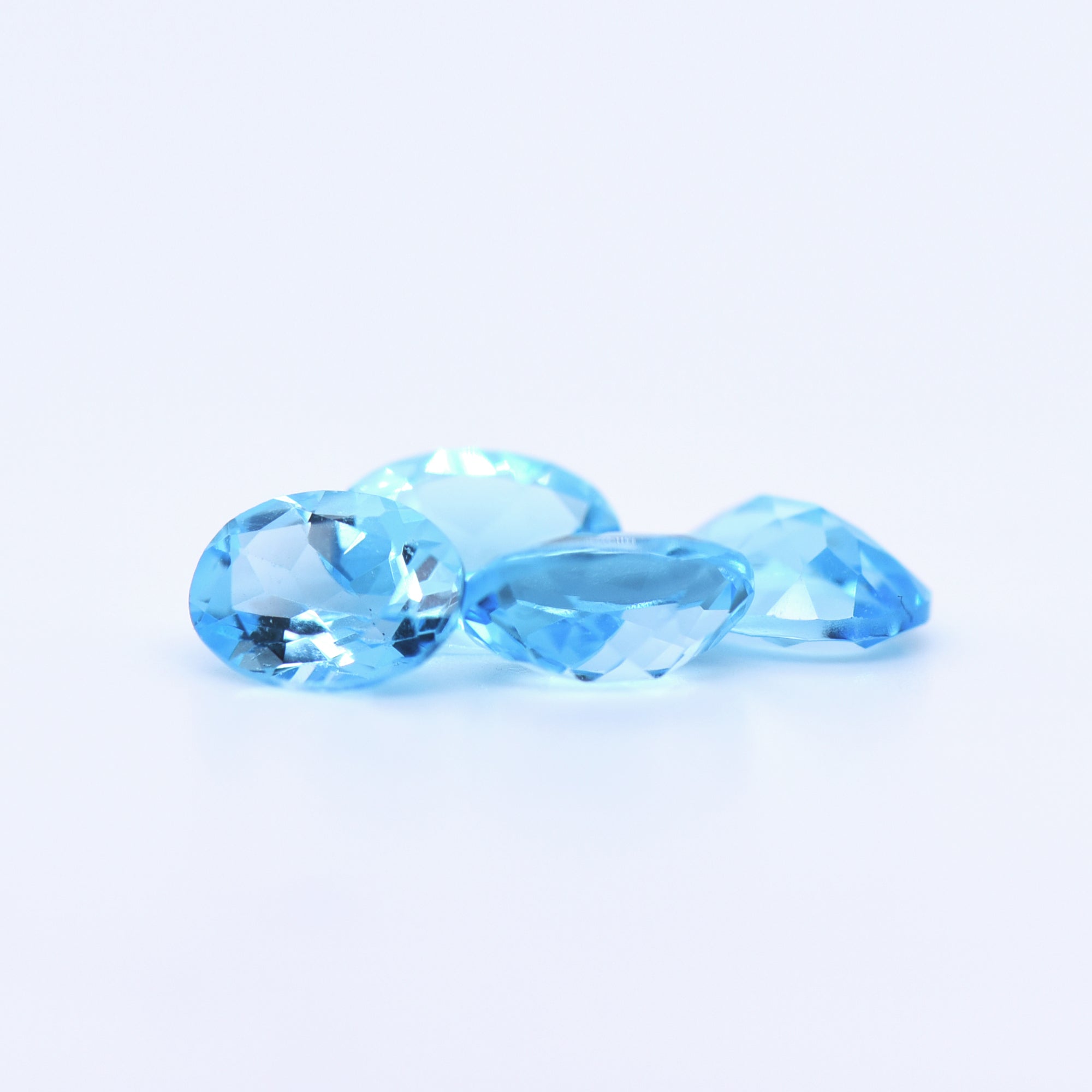 8x6 Oval Faceted Swiss Blue Topaz
