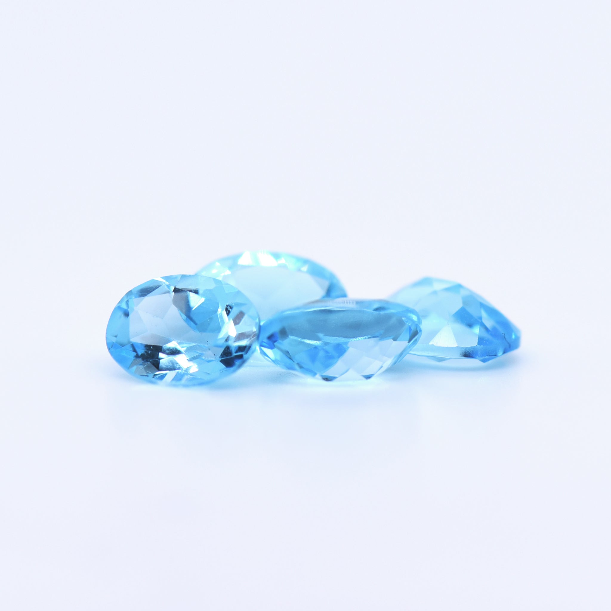 8x6 Oval Faceted Swiss Blue Topaz