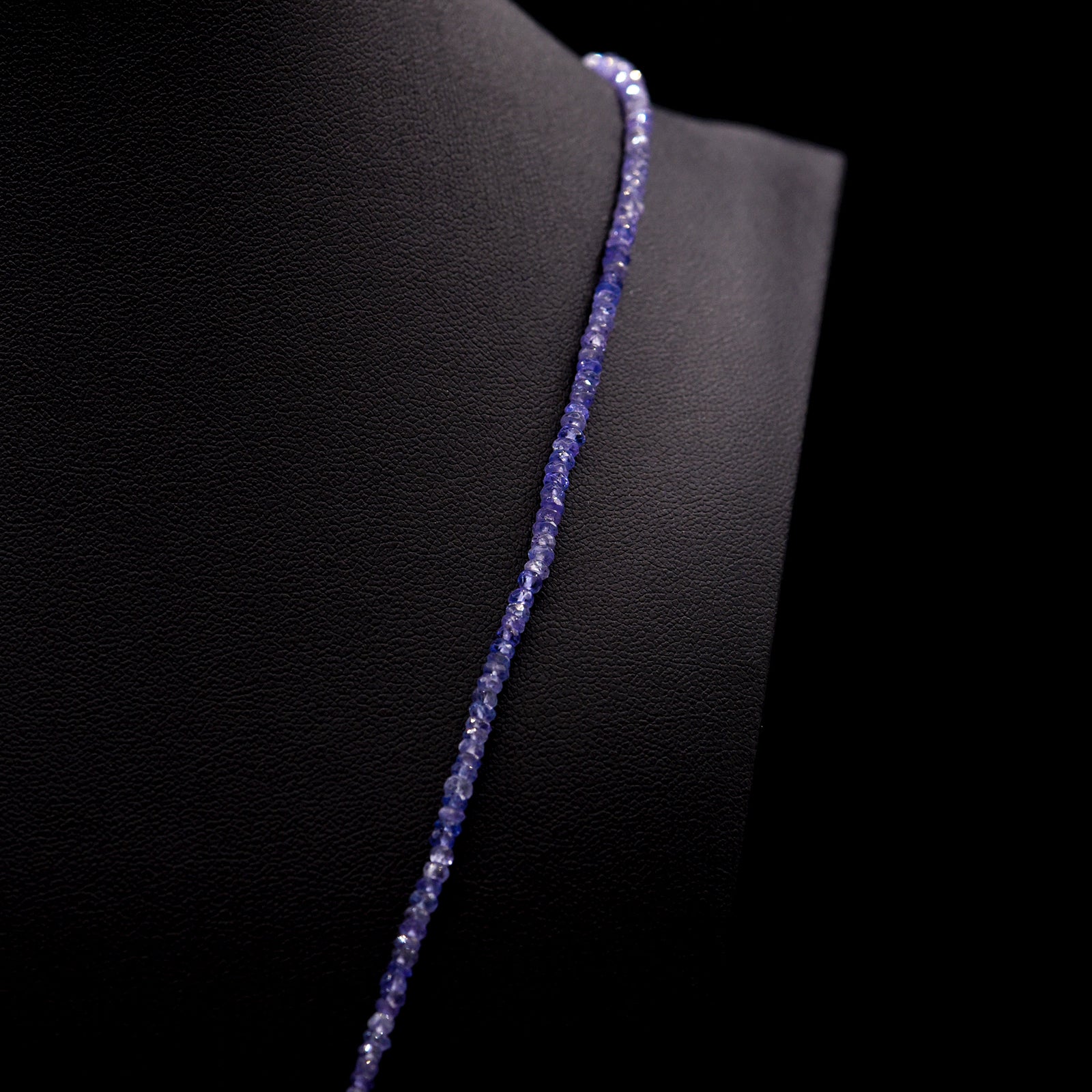 2.5mm Faceted Button Purple Tanzanite Bead Strings