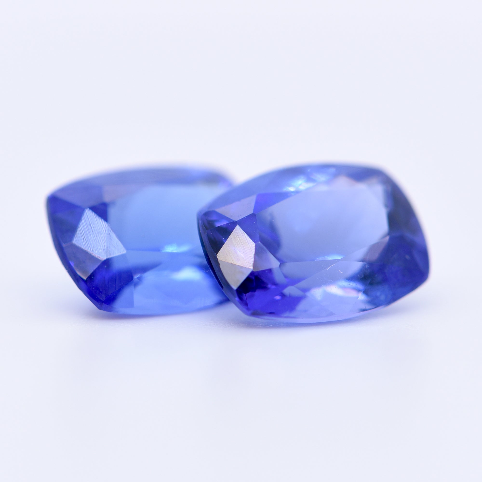 10x8 Cushion Faceted Blue Tanzanite