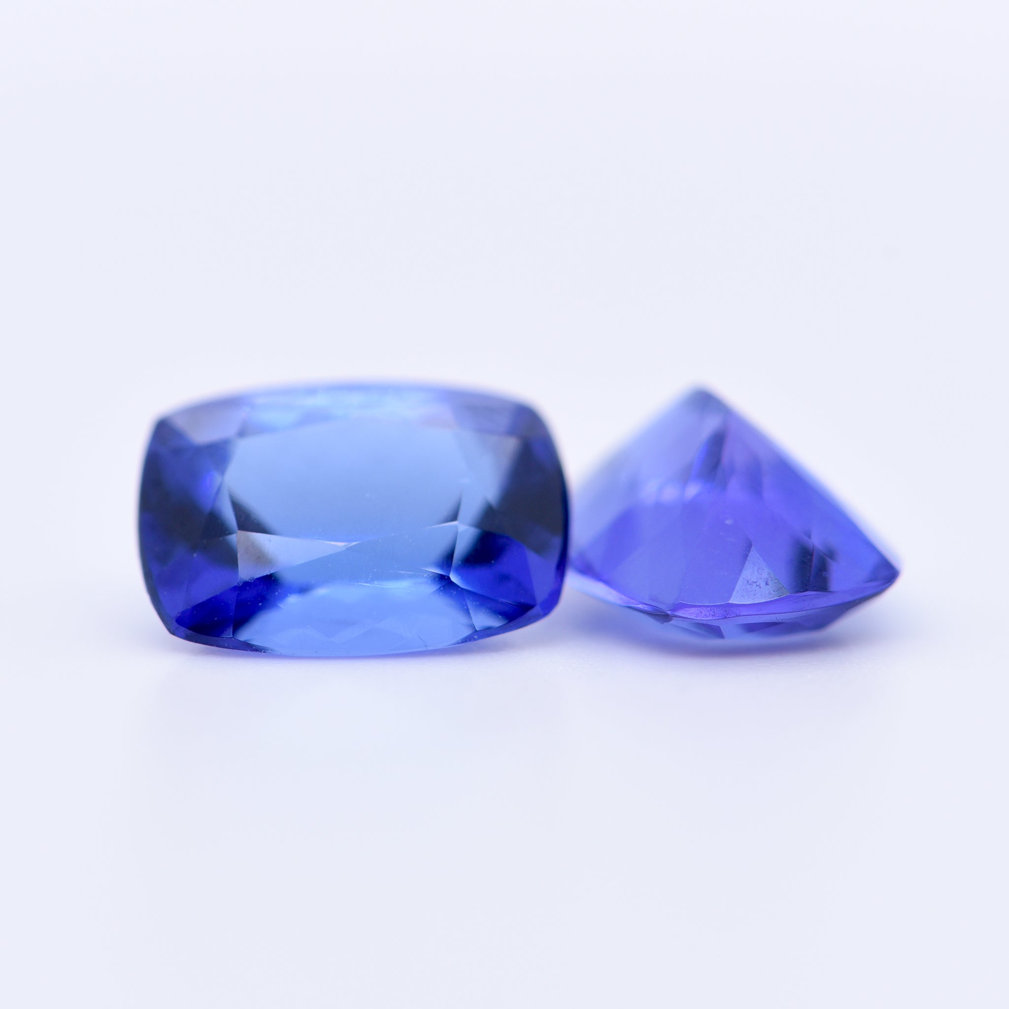 10x8 Cushion Faceted Blue Tanzanite