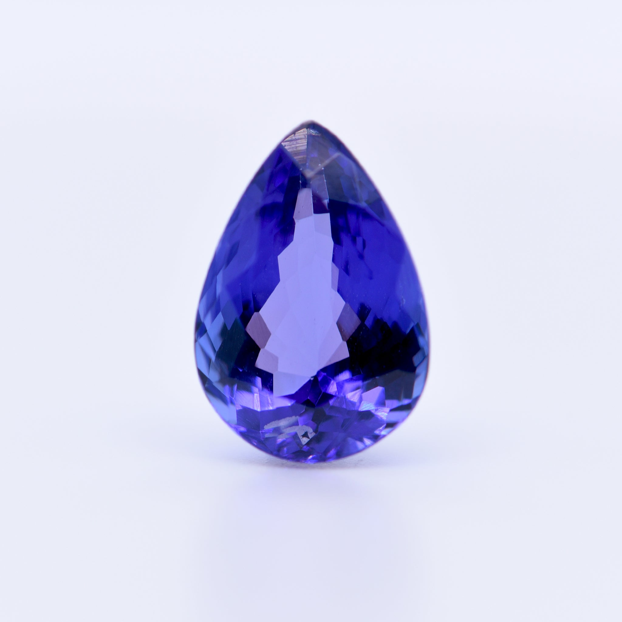 13X9 Pear Faceted Purple Tanzanite