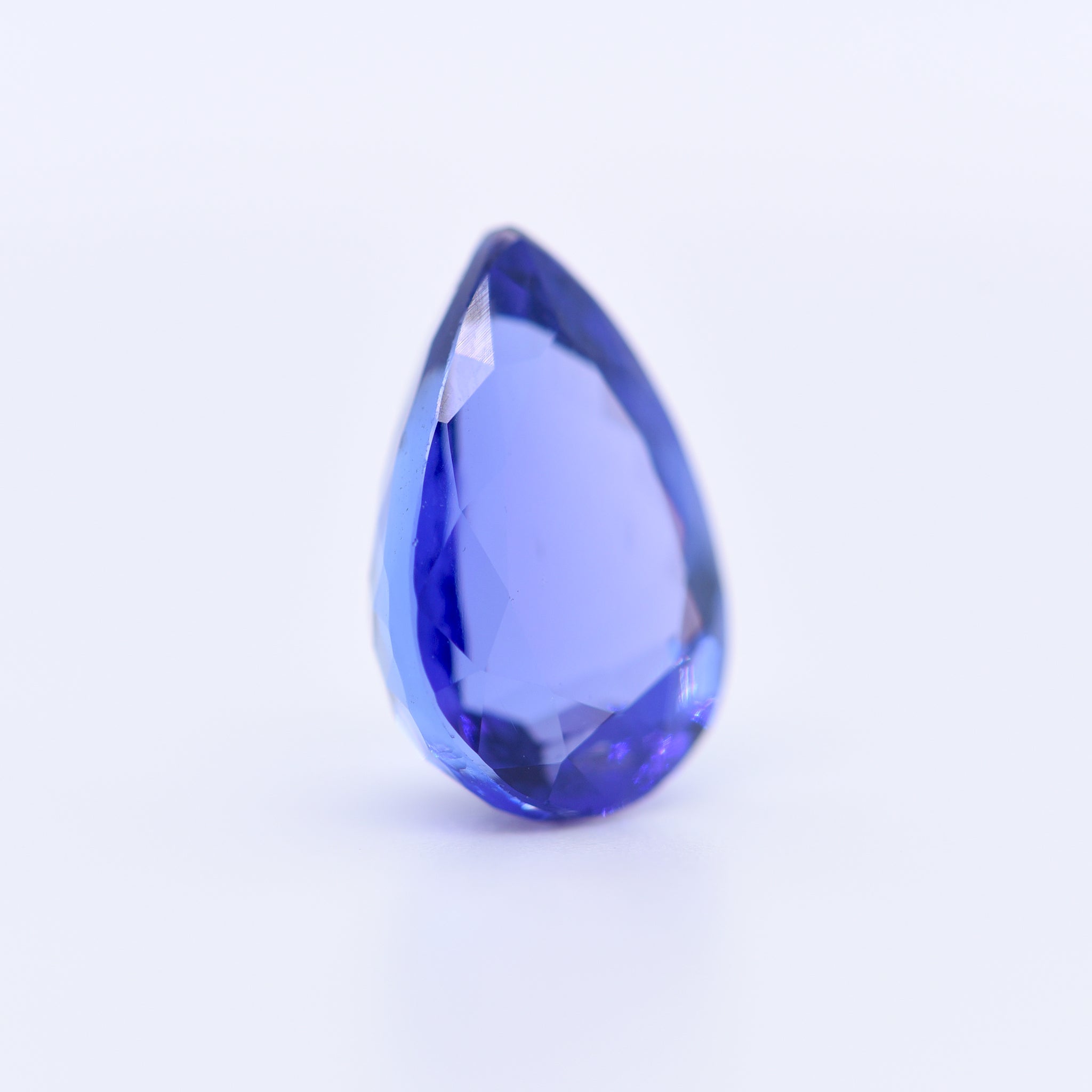 13X9 Pear Faceted Purple Tanzanite