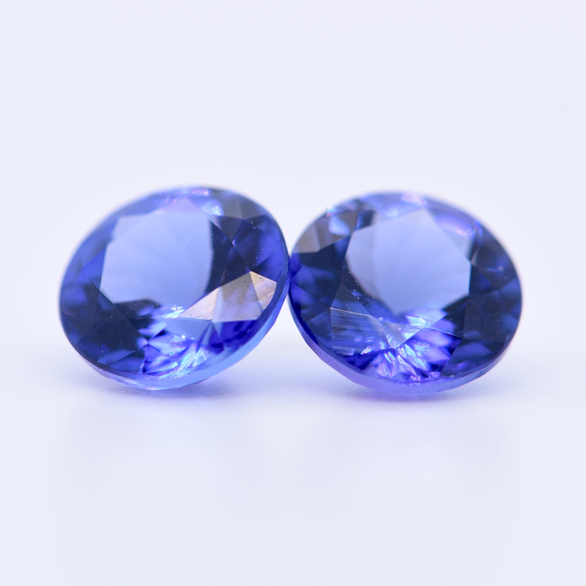 8mm Round Faceted Blue Tanzanite