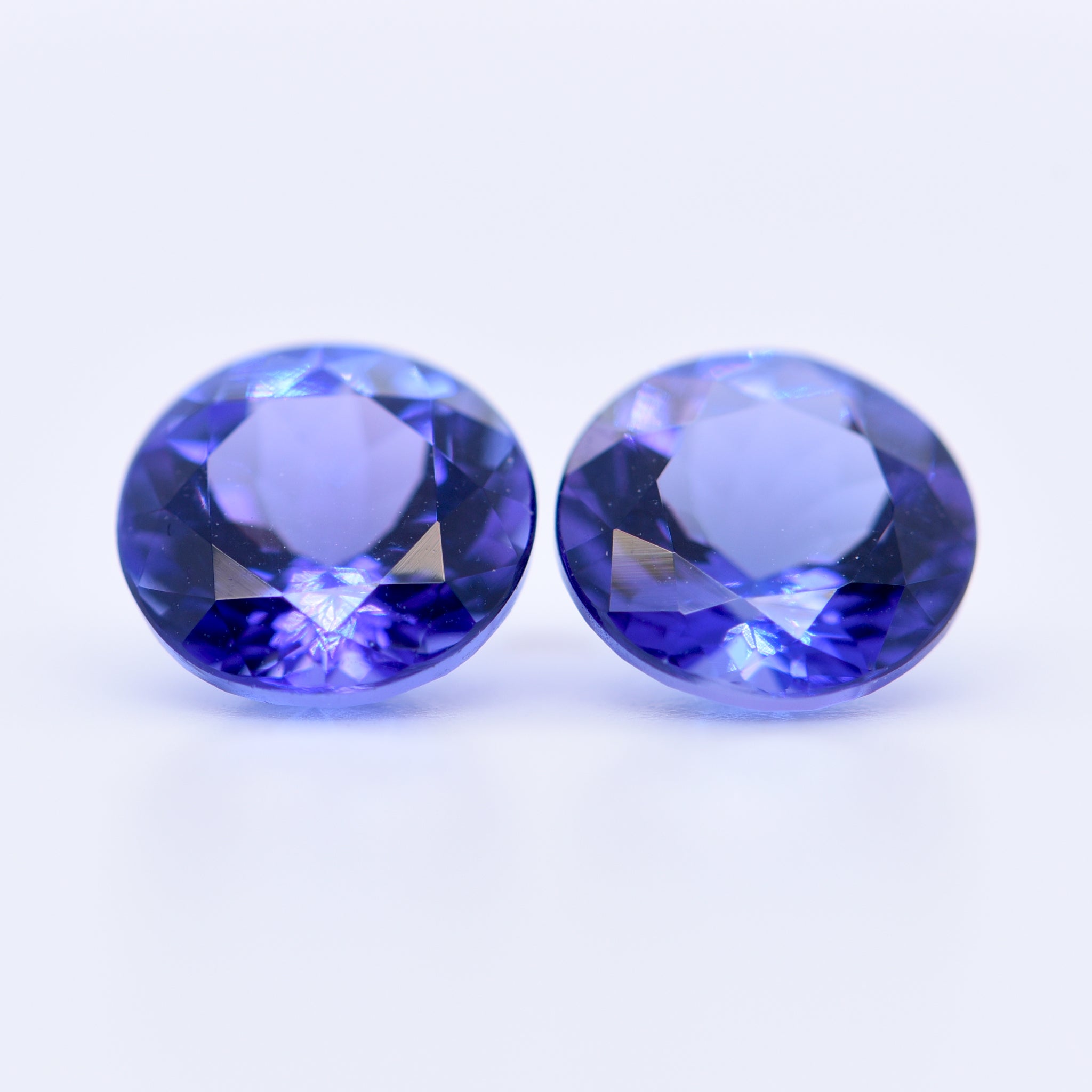 8mm Round Faceted Blue Tanzanite