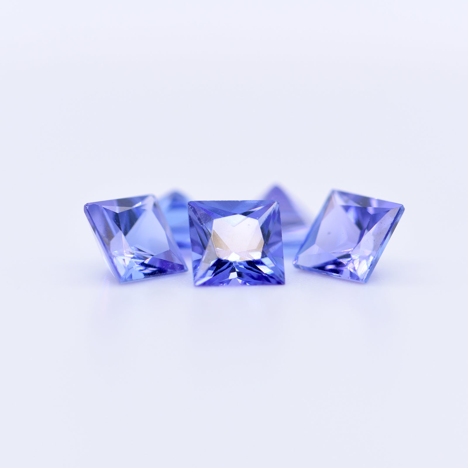 5.5X5.5 Square Princess Cut Blue Tanzanite