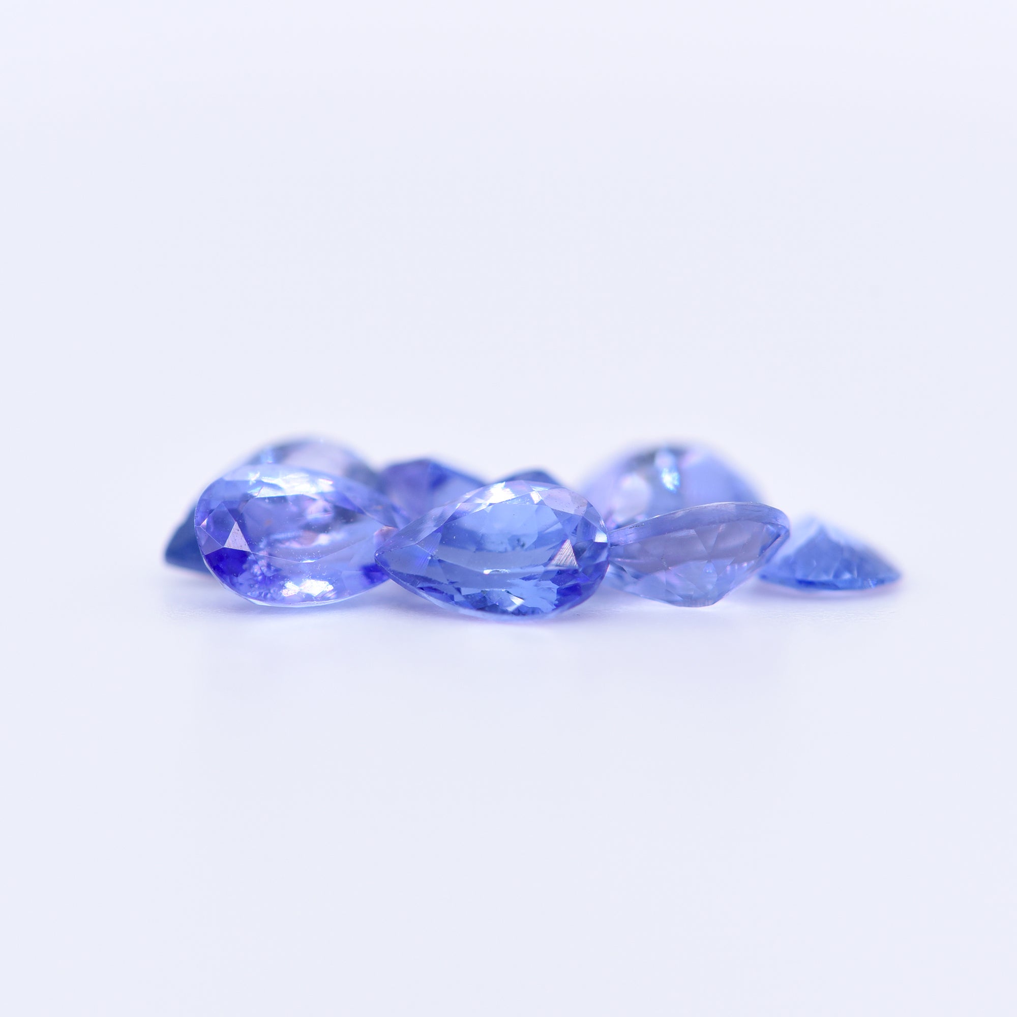 6x4 Pear Faceted Blue Tanzanite