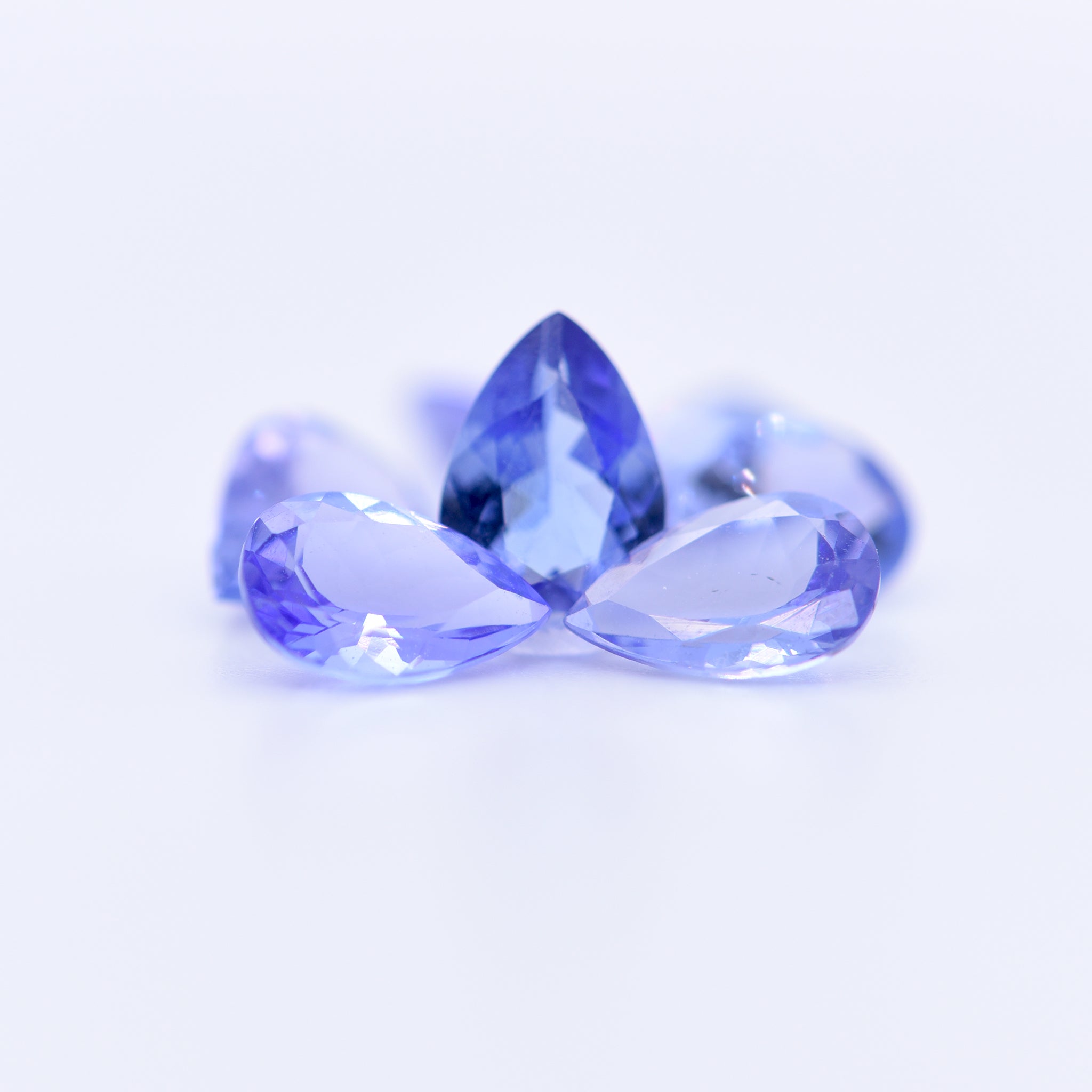 7x5 Pear Faceted Blue Tanzanite