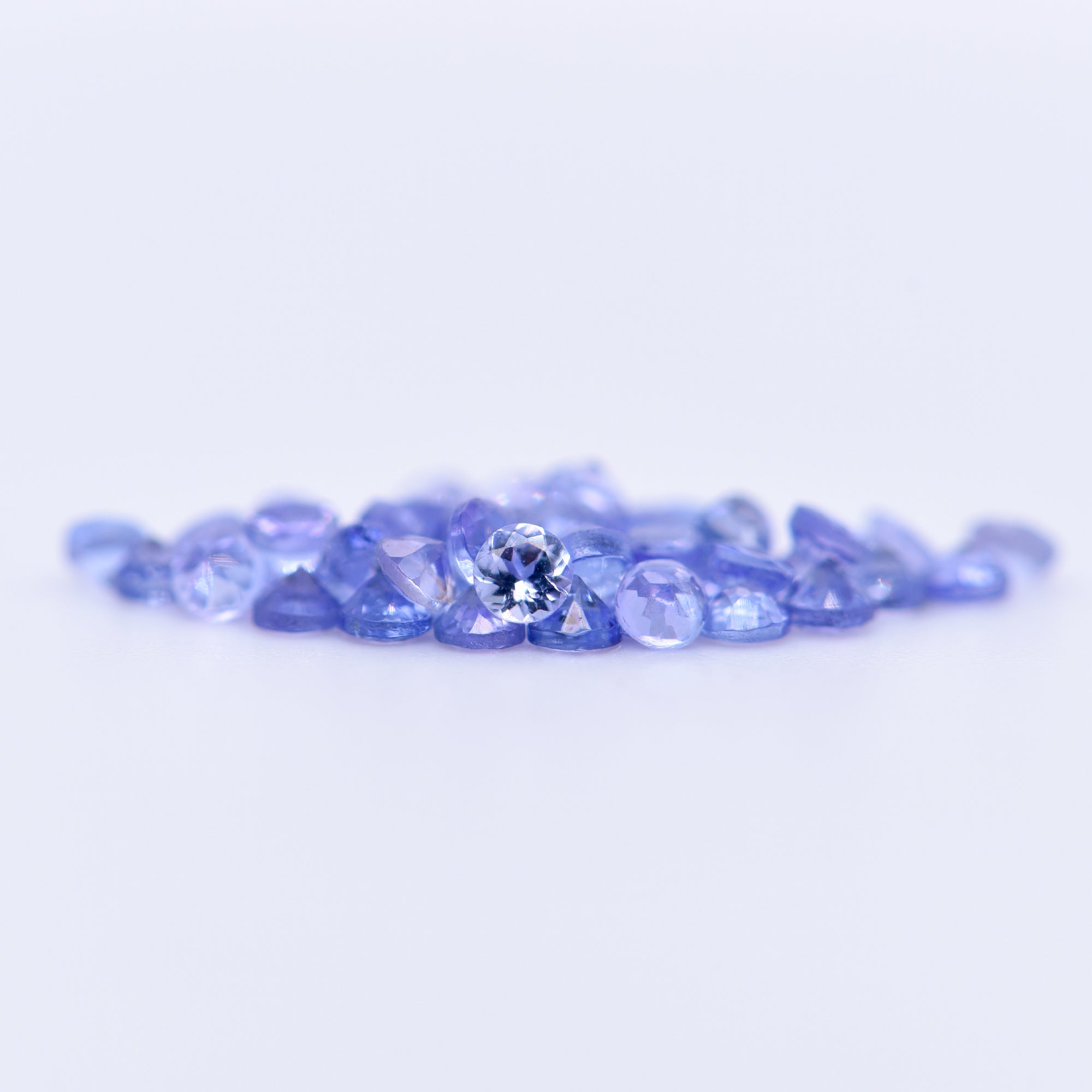 2.25mm Round Faceted Purple Tanzanite