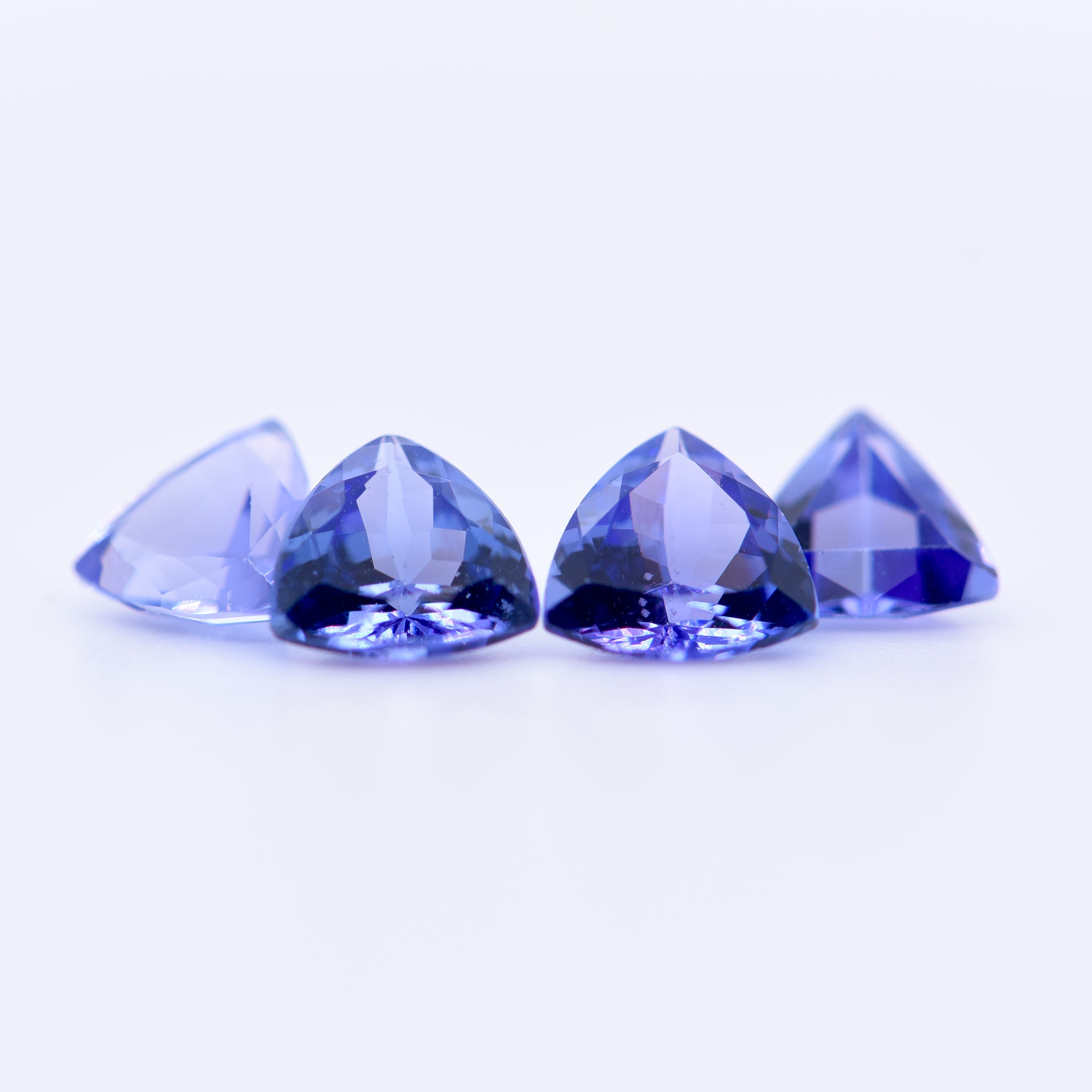 6x6 Trillion Faceted Blue Tanzanite