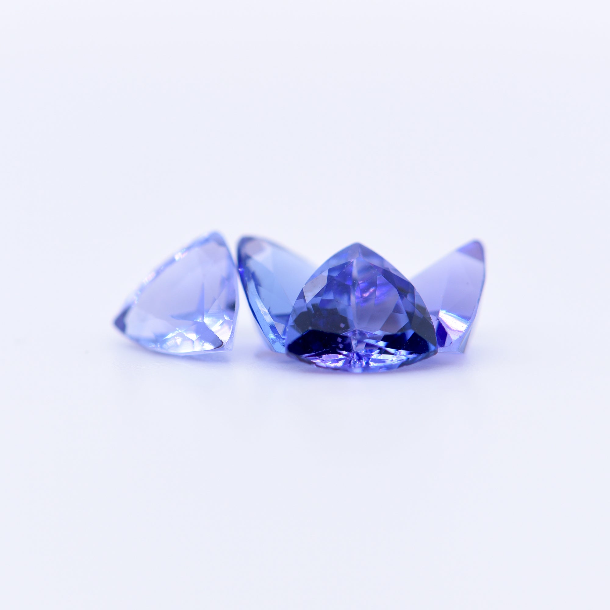 6x6 Trillion Faceted Blue Tanzanite