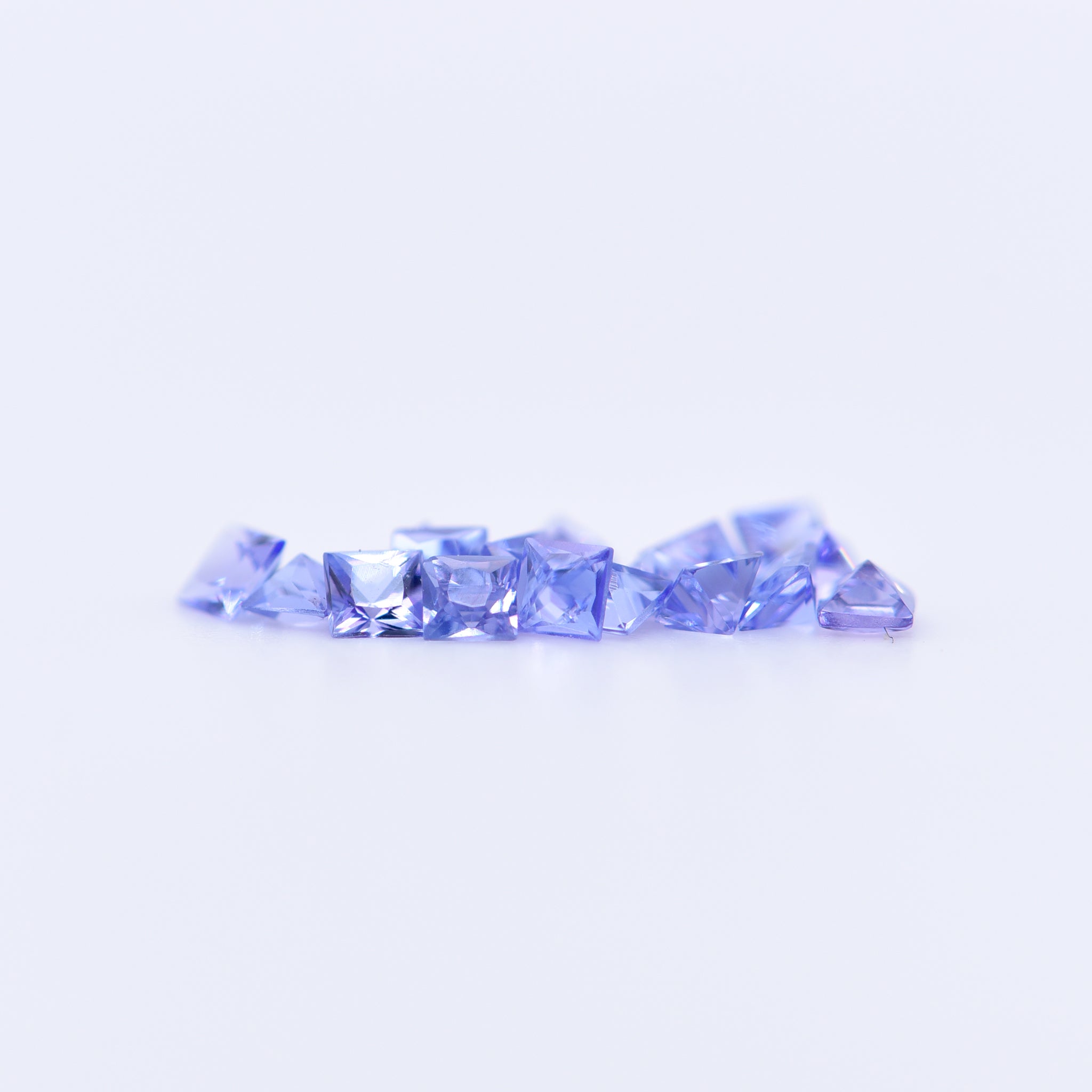 2x2 Square Princess Cut Purple Tanzanite