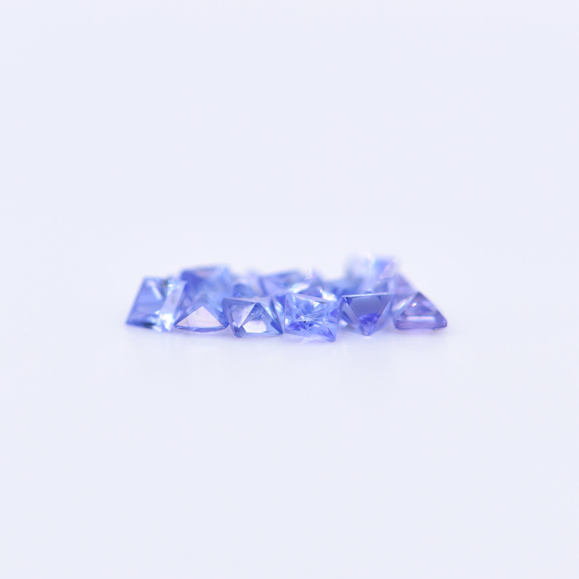 2x2 Square Princess Cut Purple Tanzanite