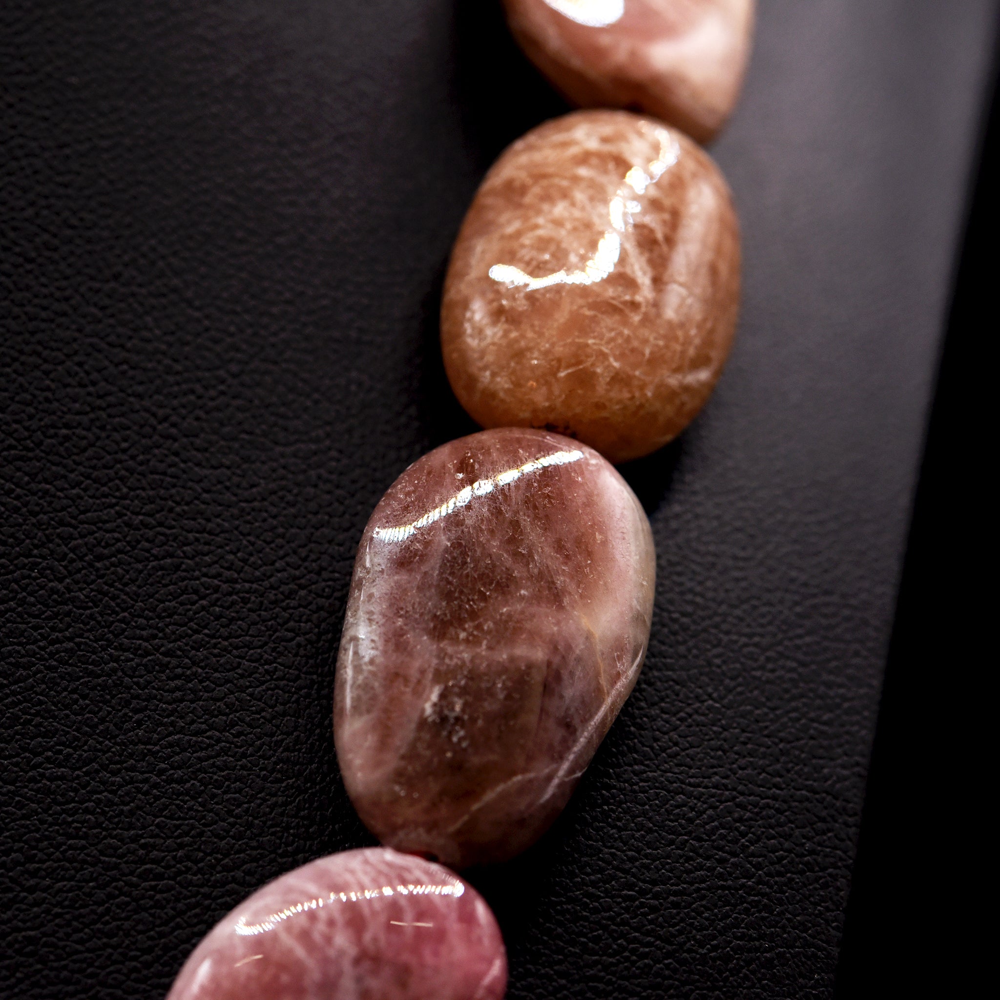 26mm Nugget Pink Tourmaline Bead Strings