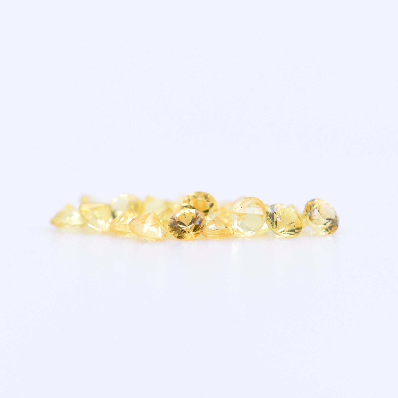 1.75mm Round Faceted Yellow Sapphires