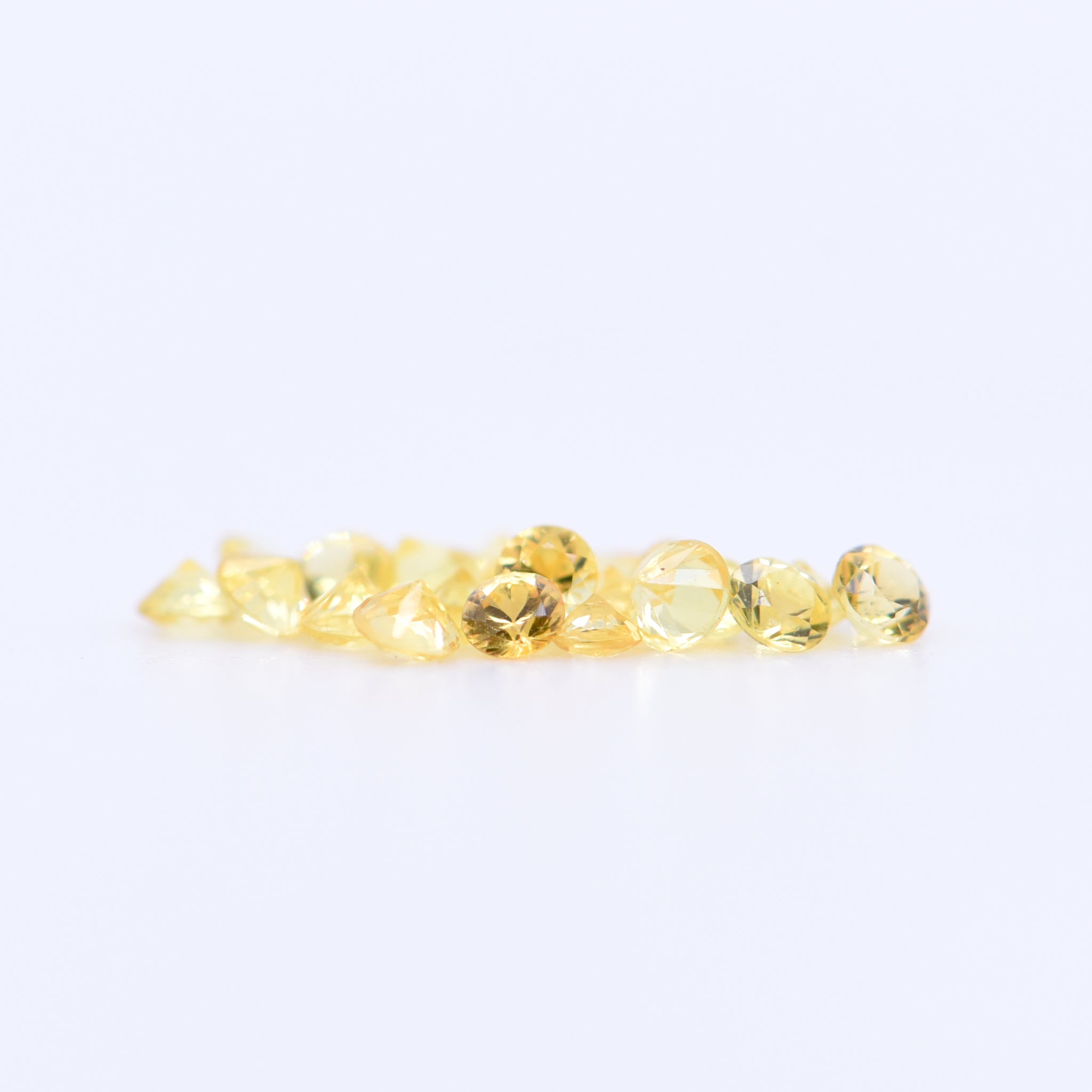 1.75mm Round Faceted Yellow Sapphires