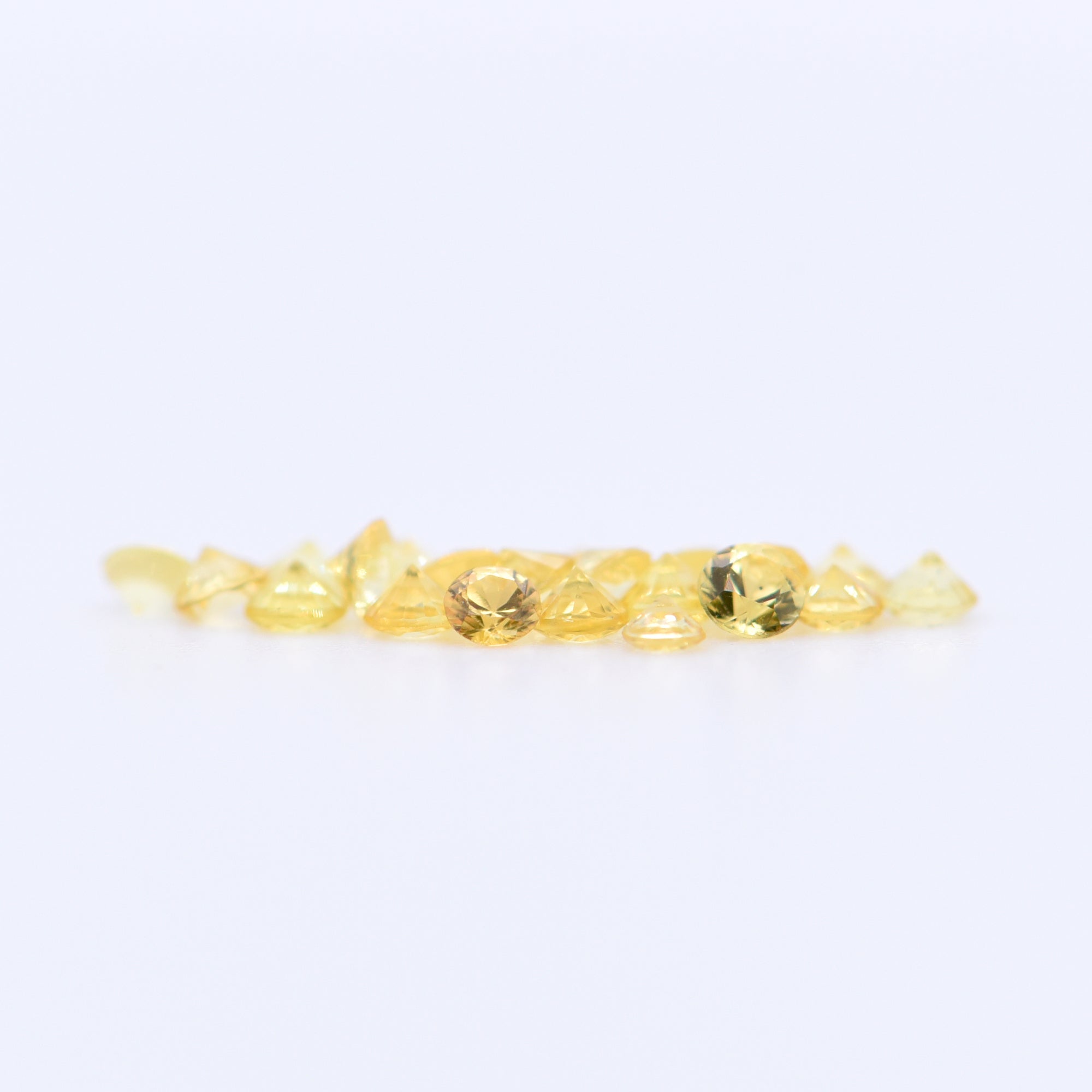 1.75mm Round Faceted Yellow Sapphires