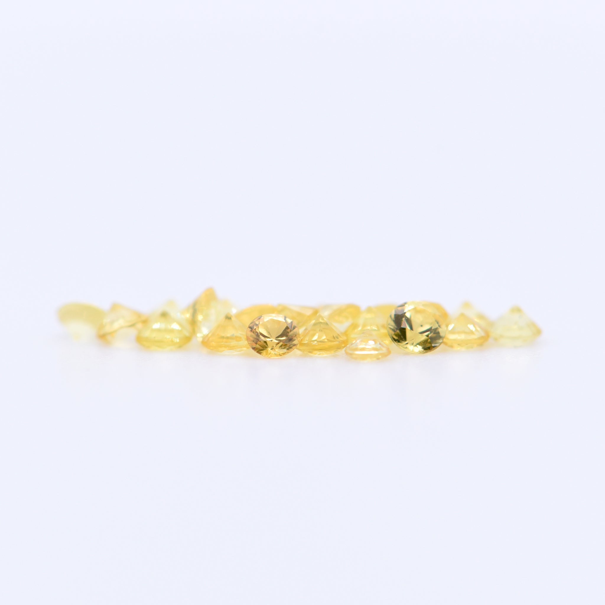 1.75mm Round Faceted Yellow Sapphires