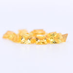 3x3 Square Princess Cut Yellow Sapphires